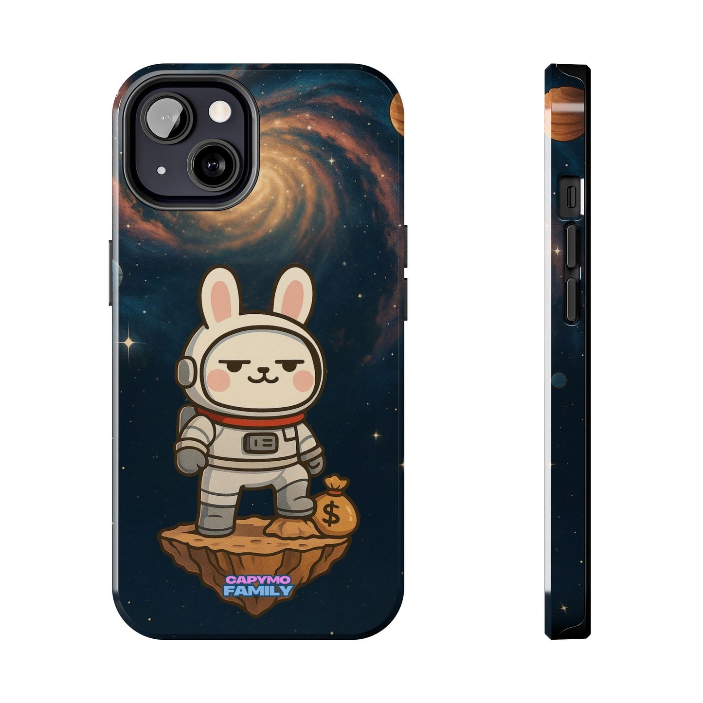 Capymo Family Cute Cartoon Bunny Tough Phone Case –Cute Astronaut Bunny "Toto" Phone Case - Capymo Family