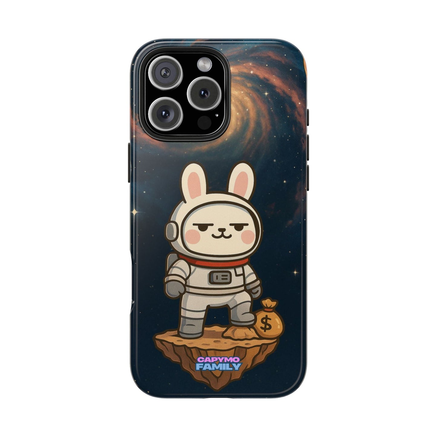 Capymo Family Cute Cartoon Bunny Tough Phone Case –Cute Astronaut Bunny "Toto" Phone Case - Capymo Family