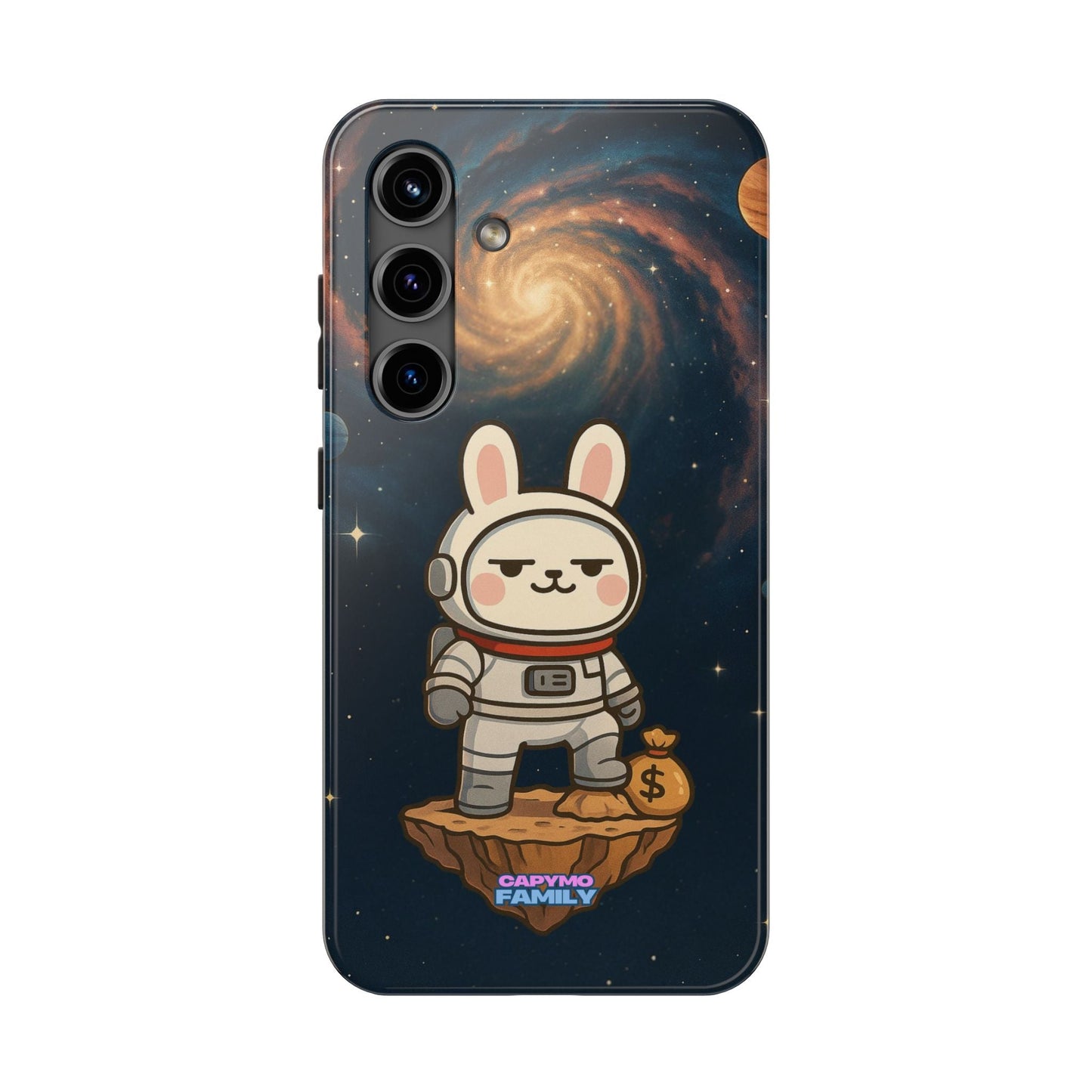 Capymo Family Cute Cartoon Bunny Tough Phone Case –Cute Astronaut Bunny "Toto" Phone Case - Capymo Family