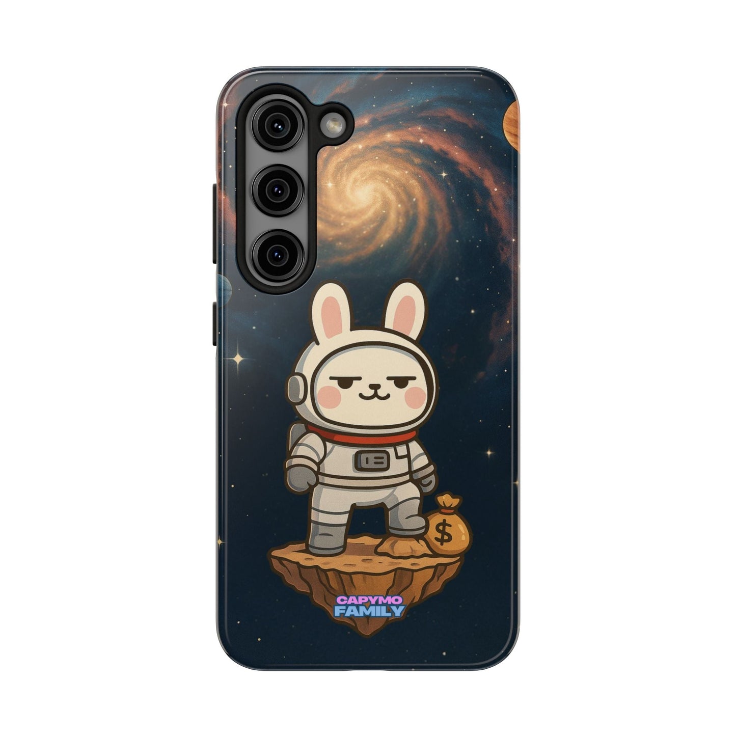 Capymo Family Cute Cartoon Bunny Tough Phone Case –Cute Astronaut Bunny "Toto" Phone Case - Capymo Family