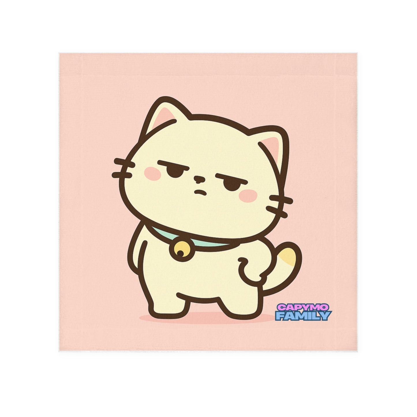 Capymo Family Cute Cat Face Towel - Adorable Pet Gift for Animal Lovers, Bathroom Decor, Hand Towels, Gifts for Kids, Cute Home Accessories - Capymo Family