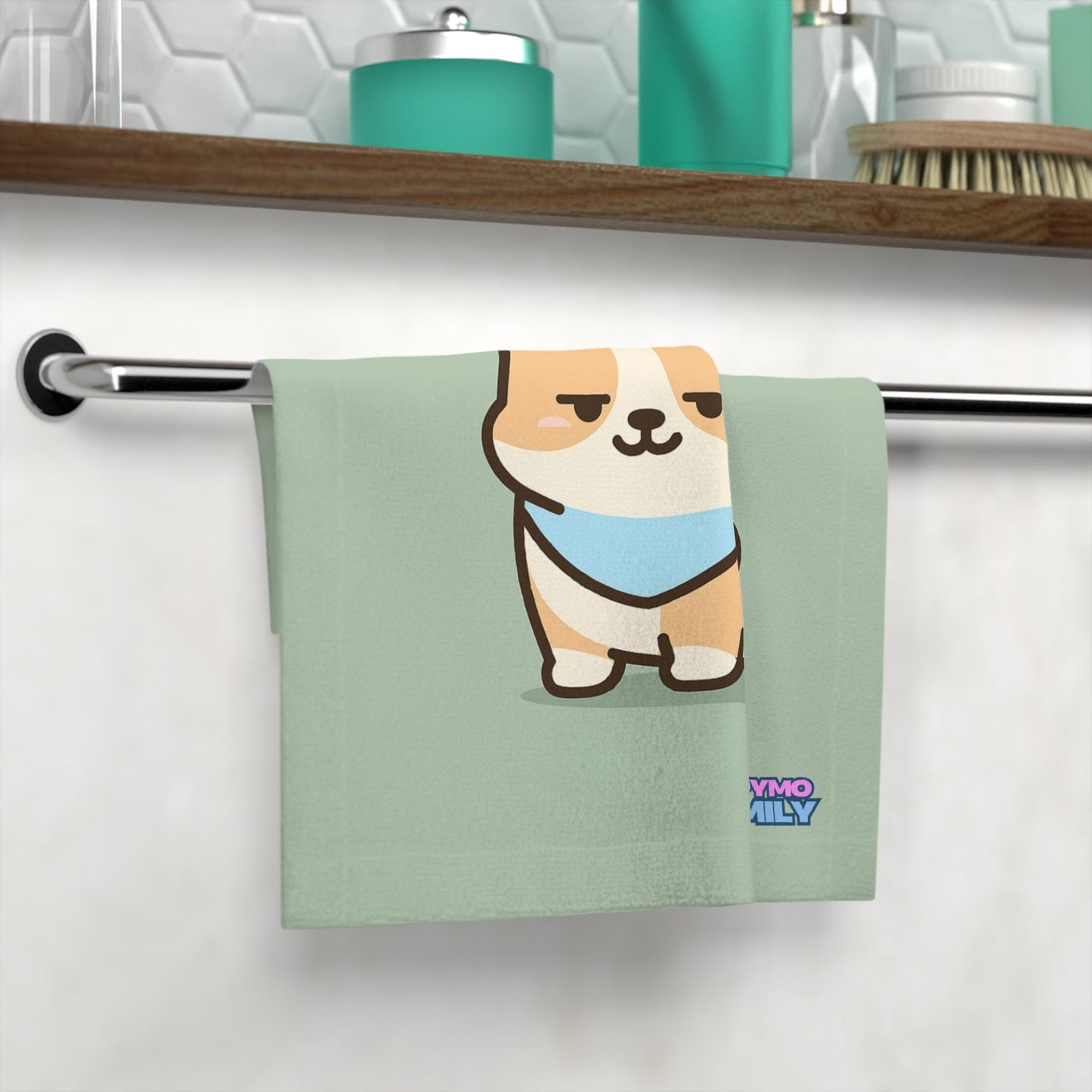 Capymo Family Cute Corgi Face Towel | Adorable Pet Gift, Bathroom Decor, Dog Lover's Gift, Kids Towel, Gift for Animal Lovers - Capymo Family