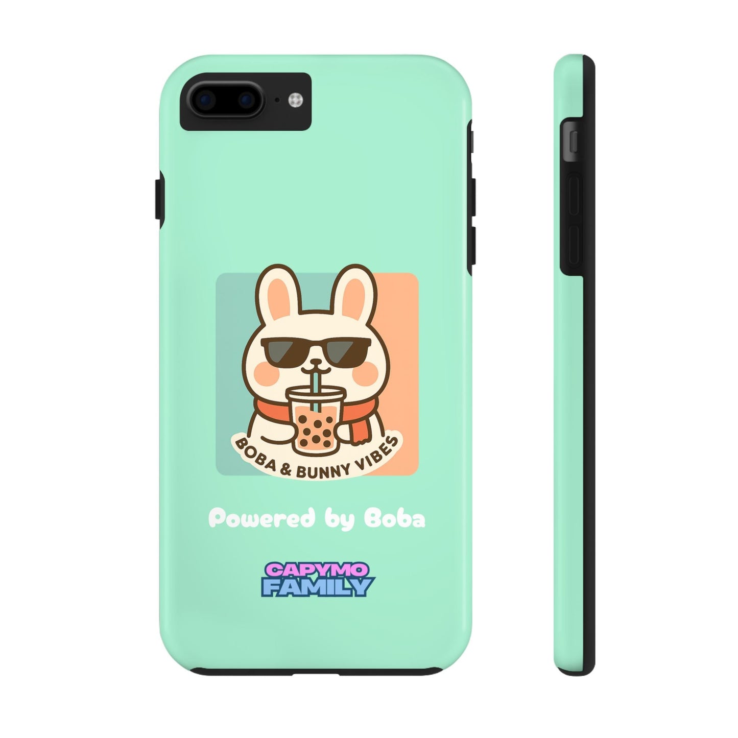 Capymo Family Kawaii Boba Bunny Phone Case – “Boba & Bunny Vibes” Powered by Boba Cute Cover - Capymo Family