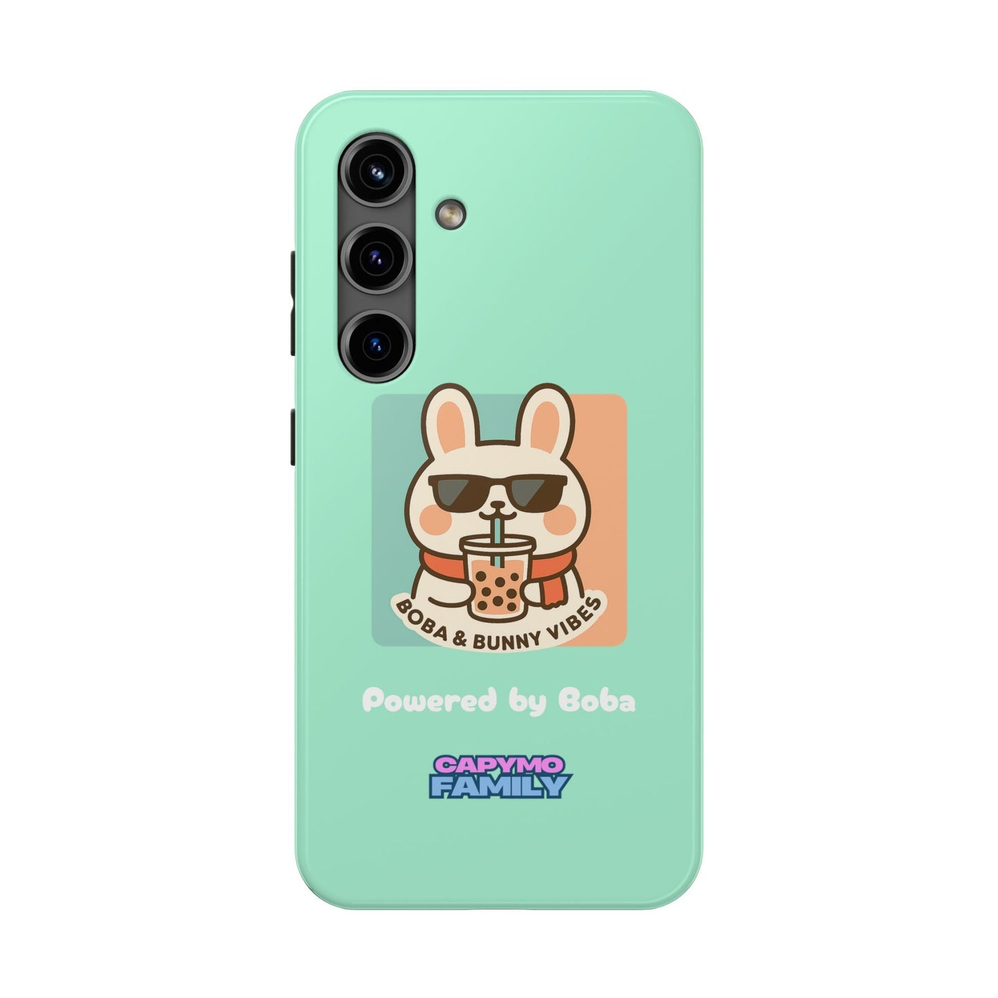 Capymo Family Kawaii Boba Bunny Phone Case – “Boba & Bunny Vibes” Powered by Boba Cute Cover - Capymo Family