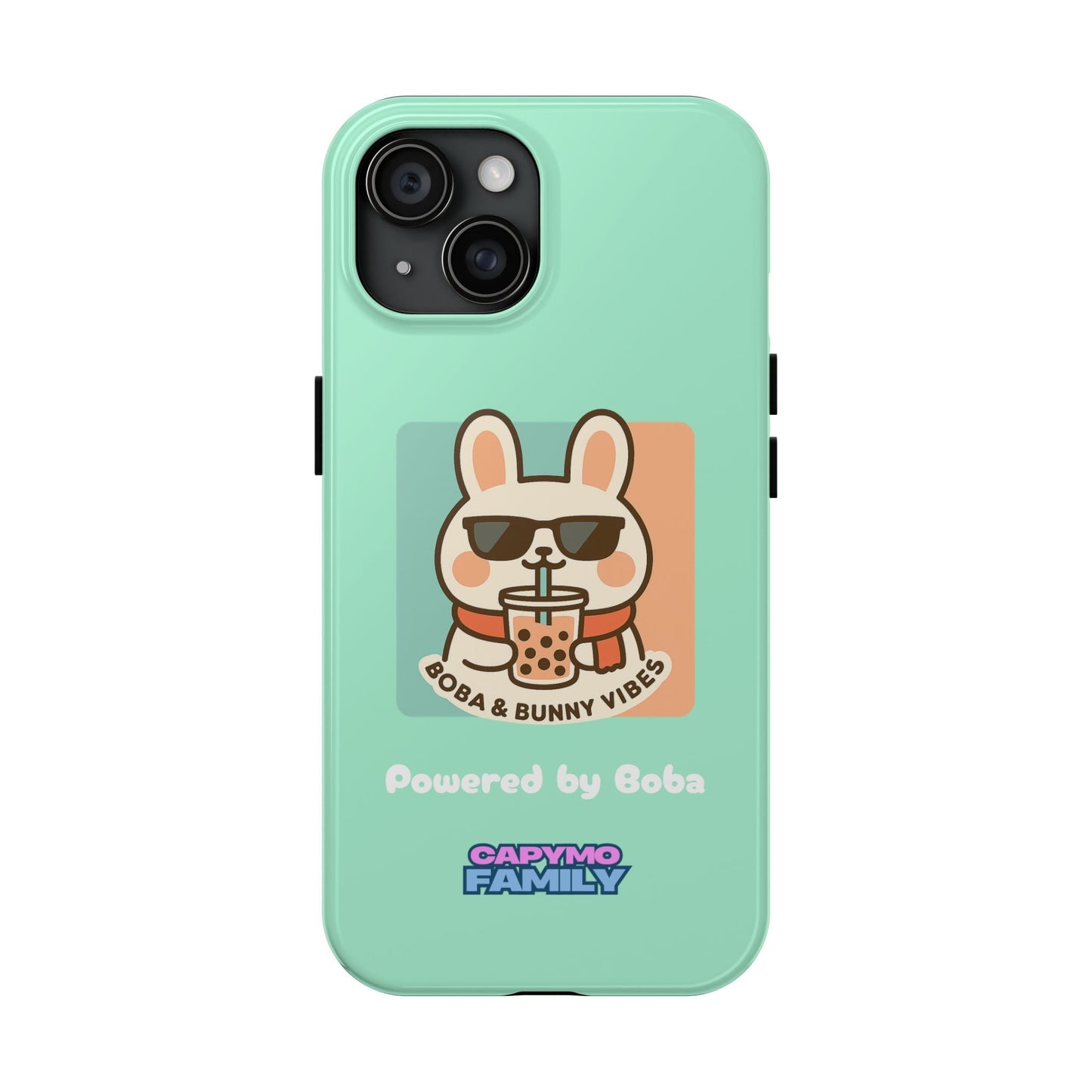 Capymo Family Kawaii Boba Bunny Phone Case – “Boba & Bunny Vibes” Powered by Boba Cute Cover - Capymo Family