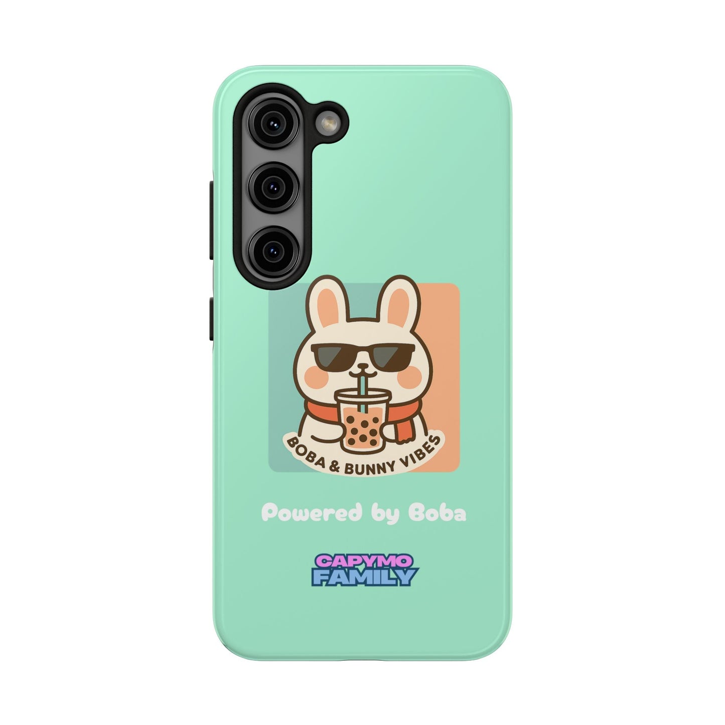 Capymo Family Kawaii Boba Bunny Phone Case – “Boba & Bunny Vibes” Powered by Boba Cute Cover - Capymo Family