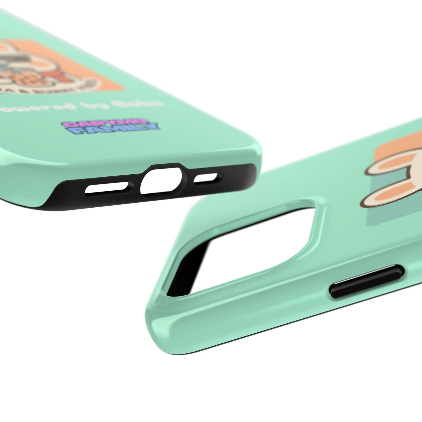 Capymo Family Kawaii Boba Bunny Phone Case – “Boba & Bunny Vibes” Powered by Boba Cute Cover - Capymo Family