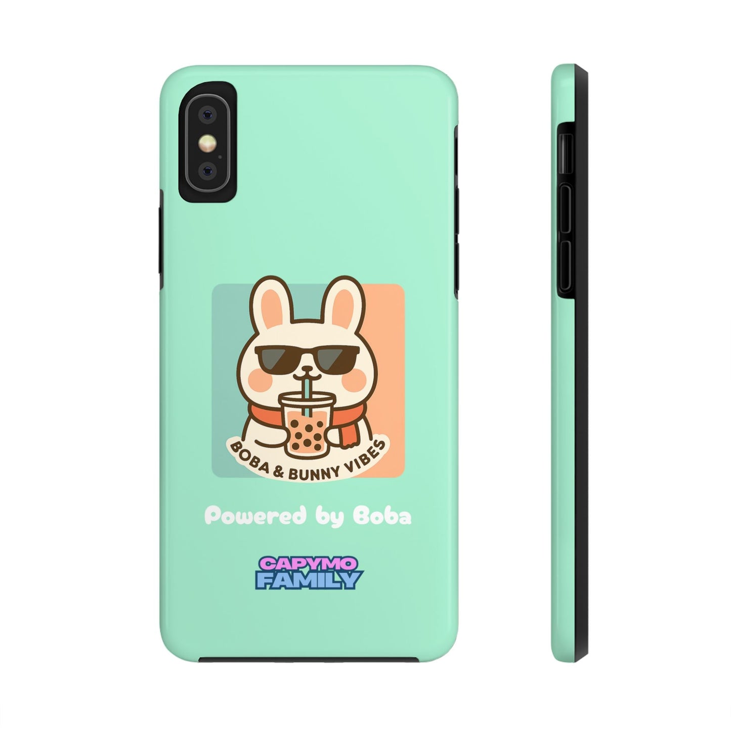 Capymo Family Kawaii Boba Bunny Phone Case – “Boba & Bunny Vibes” Powered by Boba Cute Cover - Capymo Family