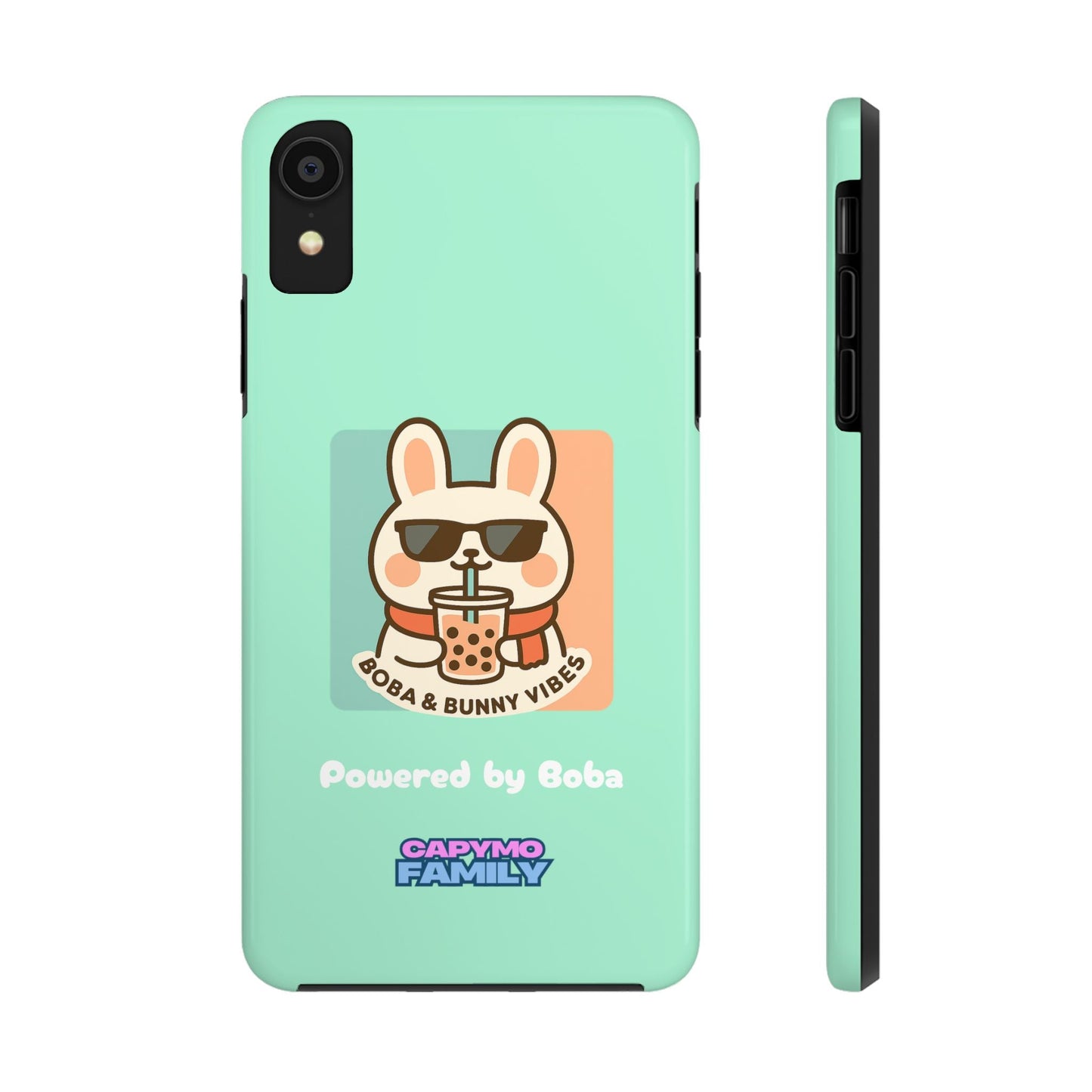 Capymo Family Kawaii Boba Bunny Phone Case – “Boba & Bunny Vibes” Powered by Boba Cute Cover - Capymo Family
