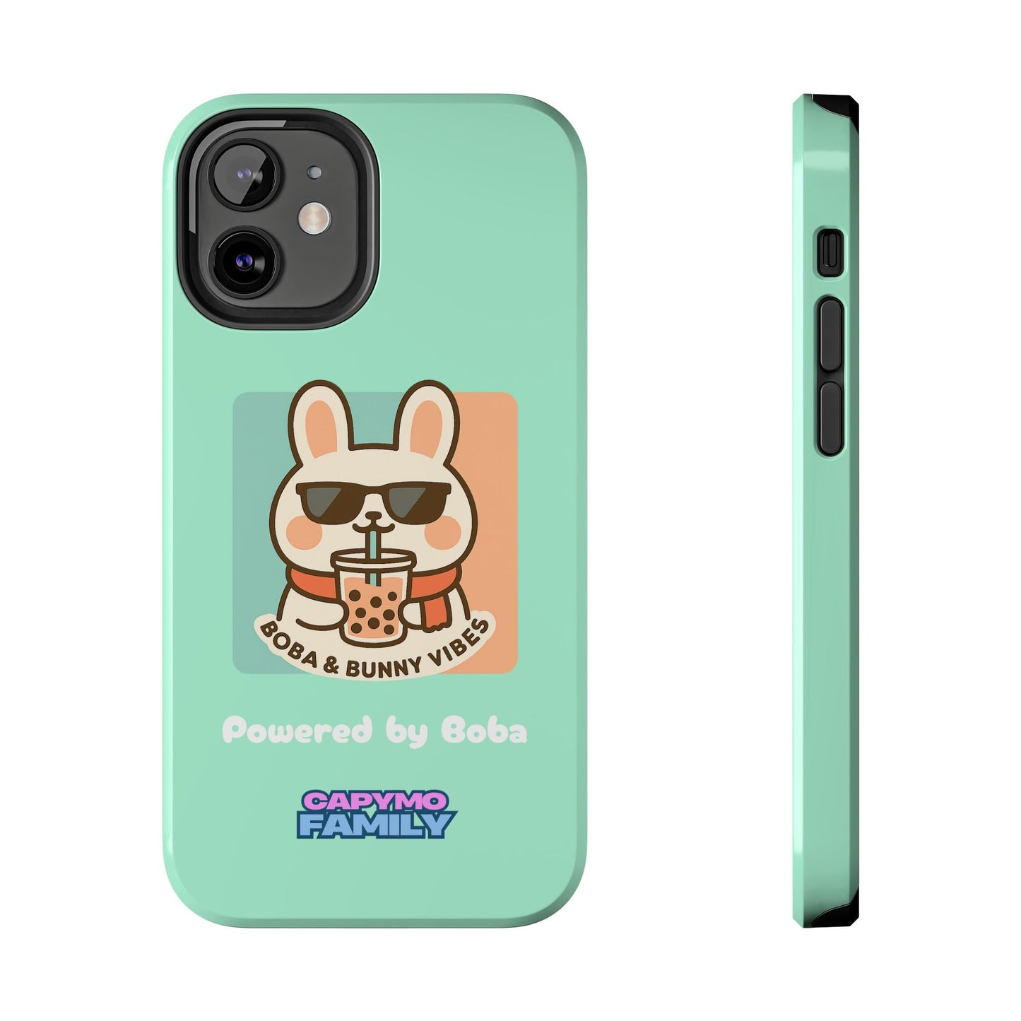 Capymo Family Kawaii Boba Bunny Phone Case – “Boba & Bunny Vibes” Powered by Boba Cute Cover - Capymo Family