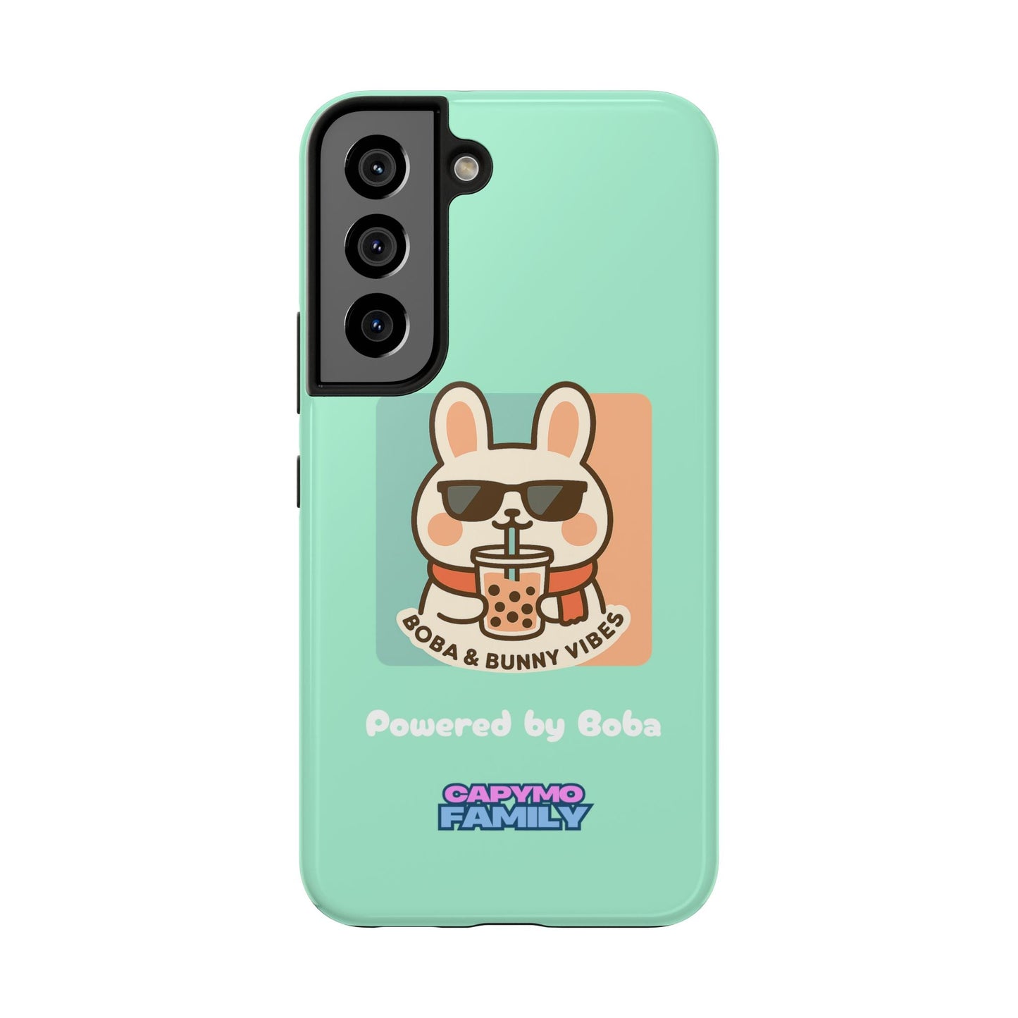 Capymo Family Kawaii Boba Bunny Phone Case – “Boba & Bunny Vibes” Powered by Boba Cute Cover - Capymo Family