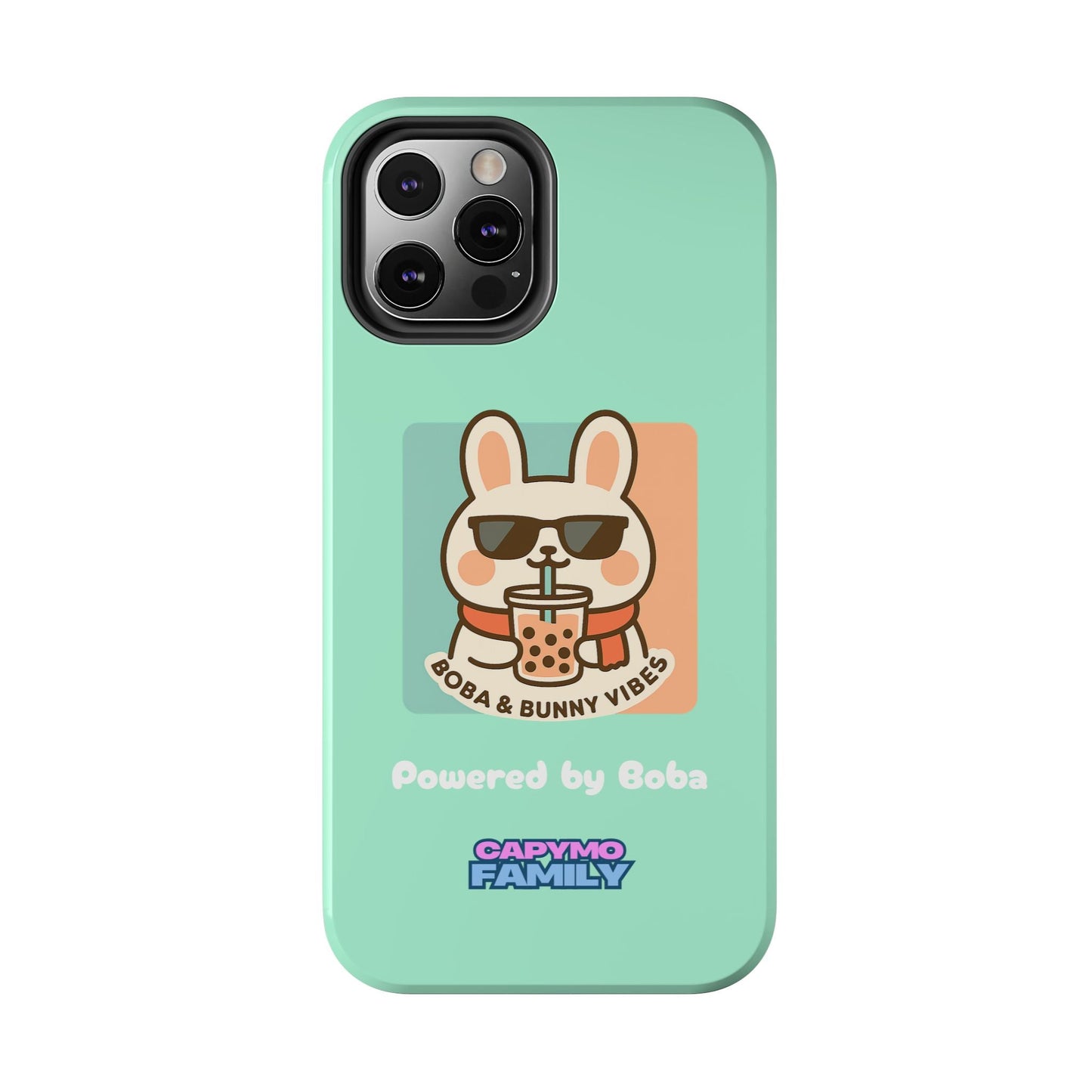 Capymo Family Kawaii Boba Bunny Phone Case – “Boba & Bunny Vibes” Powered by Boba Cute Cover - Capymo Family