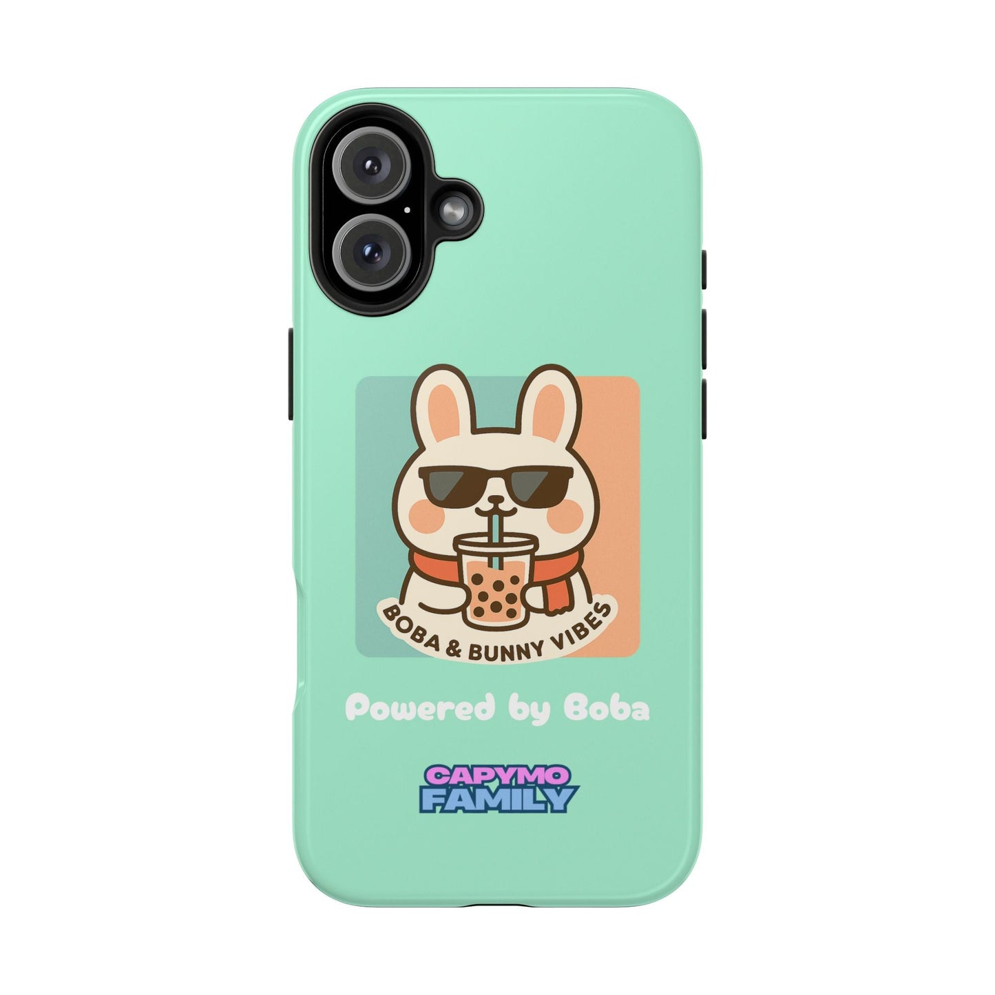 Capymo Family Kawaii Boba Bunny Phone Case – “Boba & Bunny Vibes” Powered by Boba Cute Cover - Capymo Family