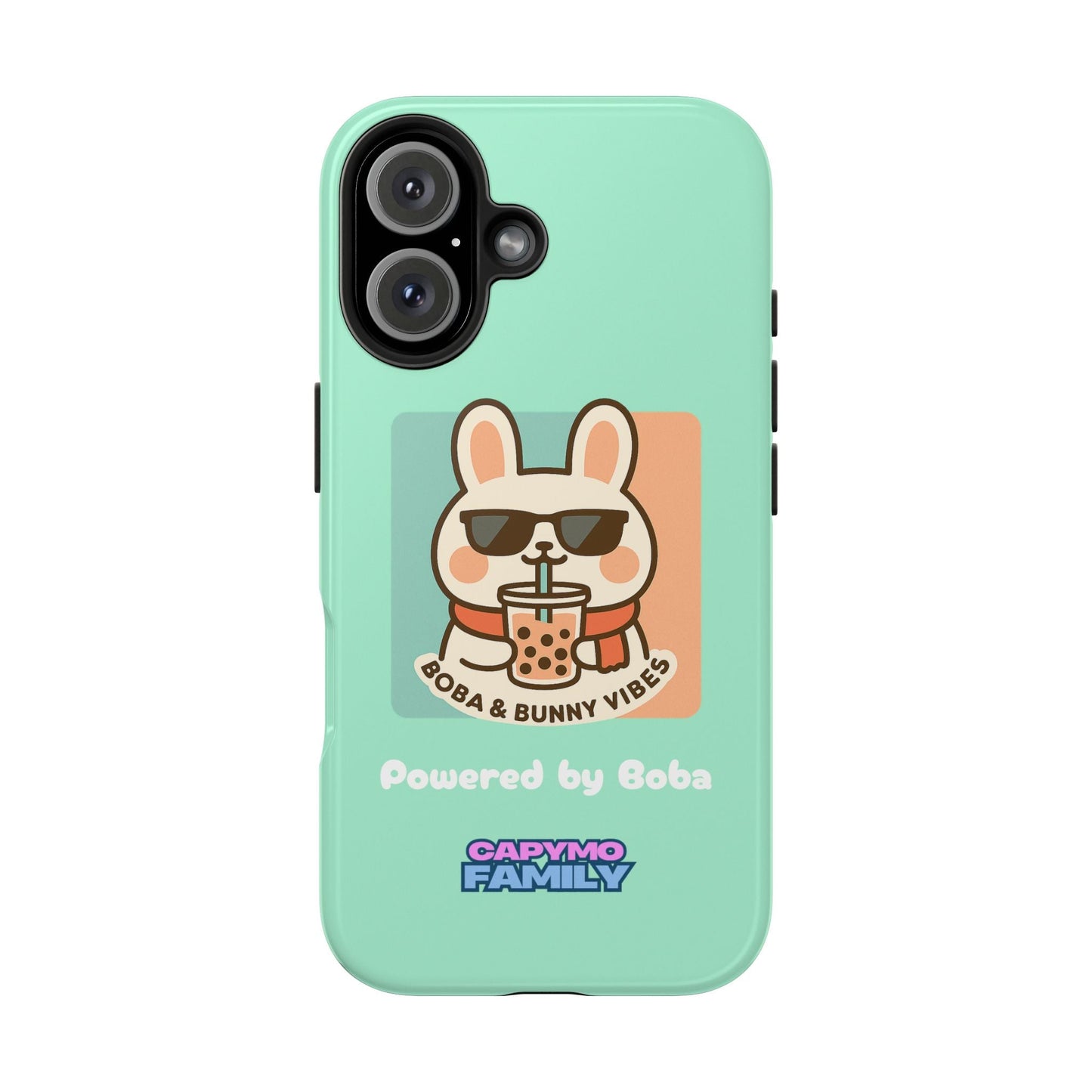 Capymo Family Kawaii Boba Bunny Phone Case – “Boba & Bunny Vibes” Powered by Boba Cute Cover - Capymo Family