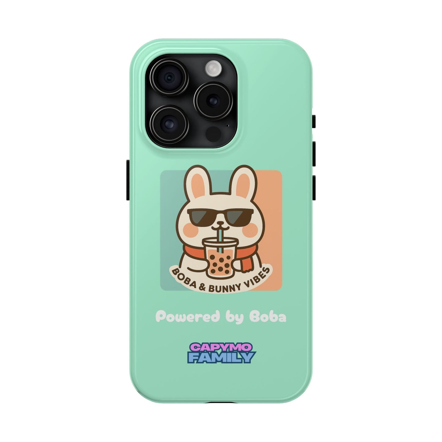 Capymo Family Kawaii Boba Bunny Phone Case – “Boba & Bunny Vibes” Powered by Boba Cute Cover - Capymo Family