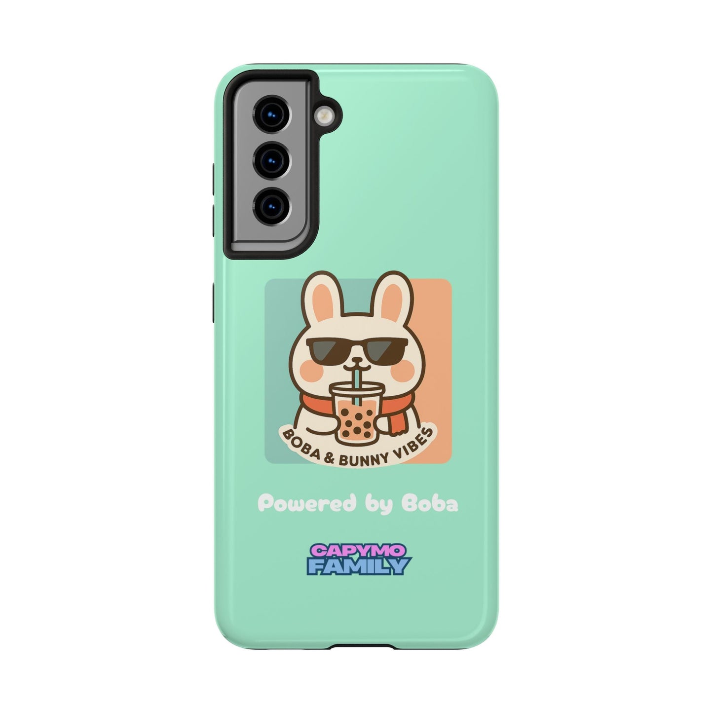 Capymo Family Kawaii Boba Bunny Phone Case – “Boba & Bunny Vibes” Powered by Boba Cute Cover - Capymo Family