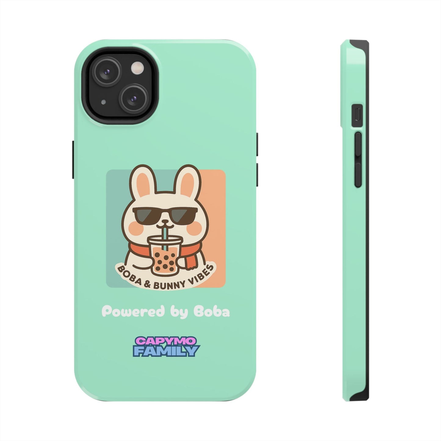 Capymo Family Kawaii Boba Bunny Phone Case – “Boba & Bunny Vibes” Powered by Boba Cute Cover - Capymo Family