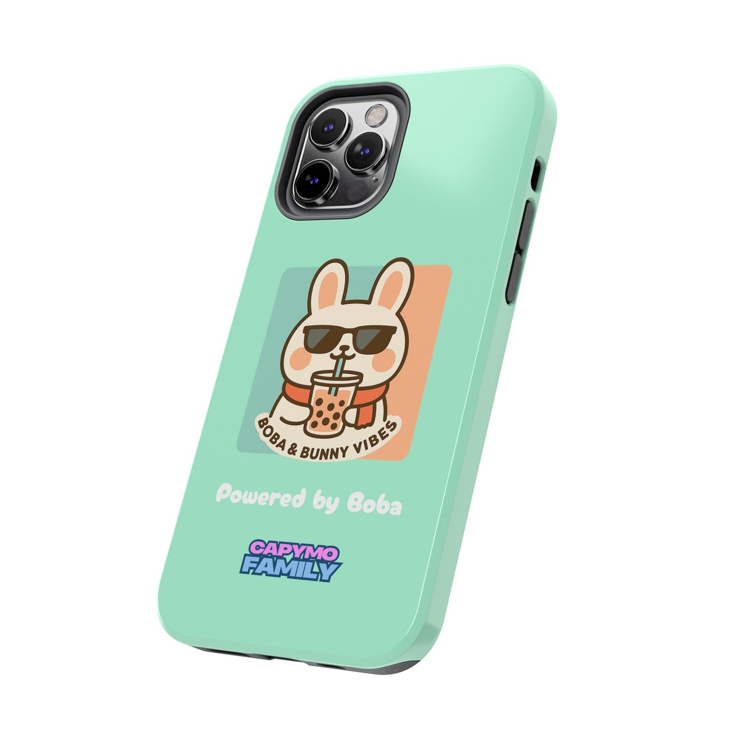 Capymo Family Kawaii Boba Bunny Phone Case – “Boba & Bunny Vibes” Powered by Boba Cute Cover - Capymo Family