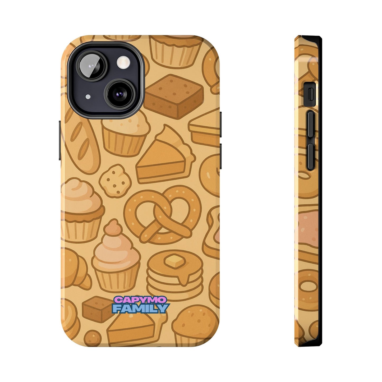 Capymo Family Kawaii Dessert Phone Case – Cute Aesthetic iPhone Cover with Pastry & Sweets Pattern - Capymo Family