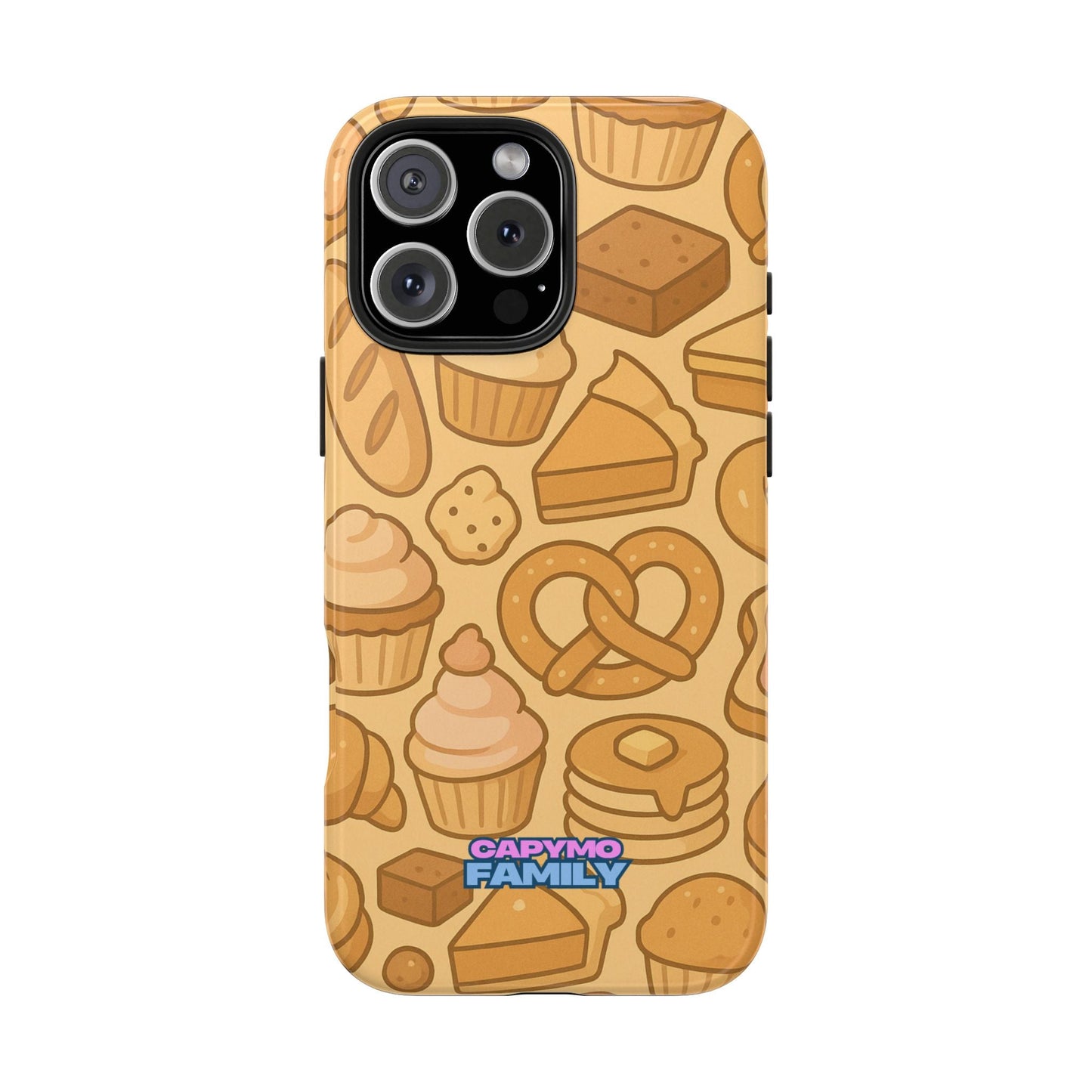 Capymo Family Kawaii Dessert Phone Case – Cute Aesthetic iPhone Cover with Pastry & Sweets Pattern - Capymo Family