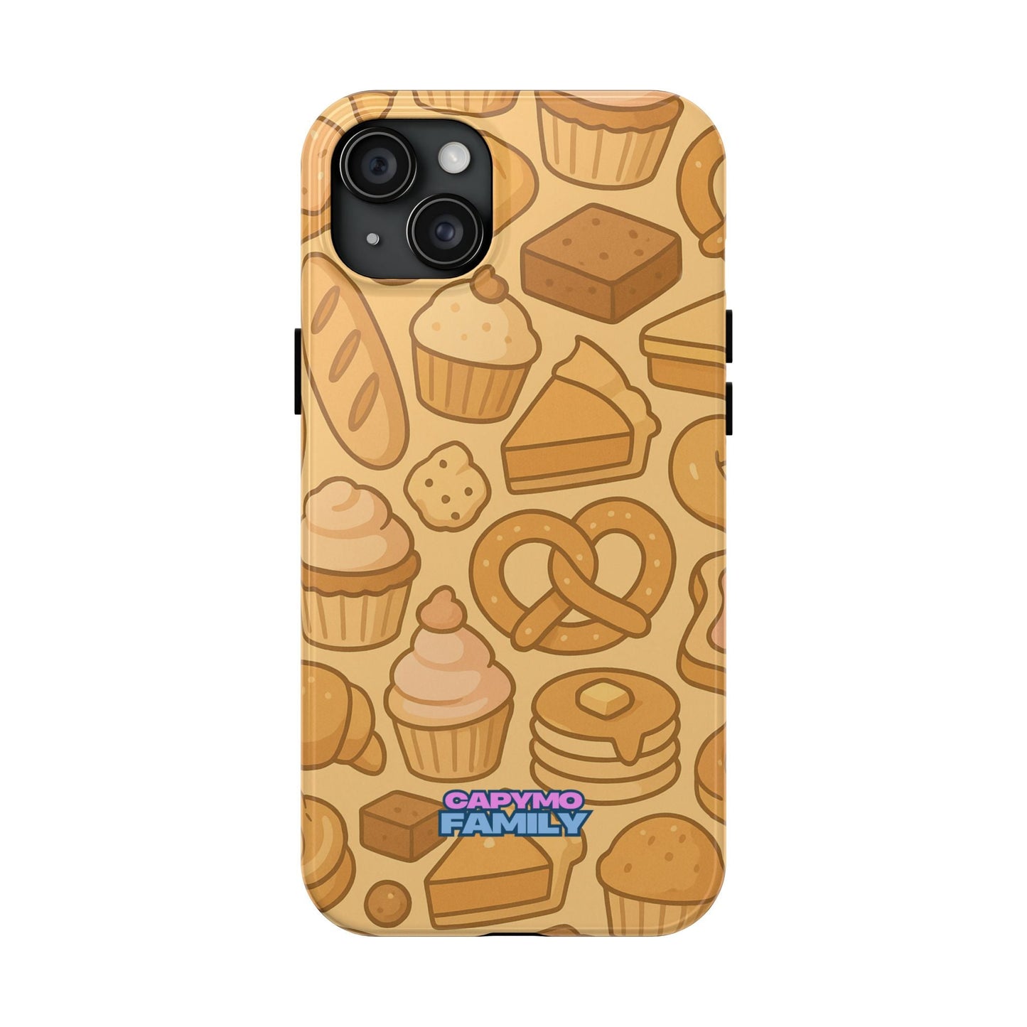 Capymo Family Kawaii Dessert Phone Case – Cute Aesthetic iPhone Cover with Pastry & Sweets Pattern - Capymo Family