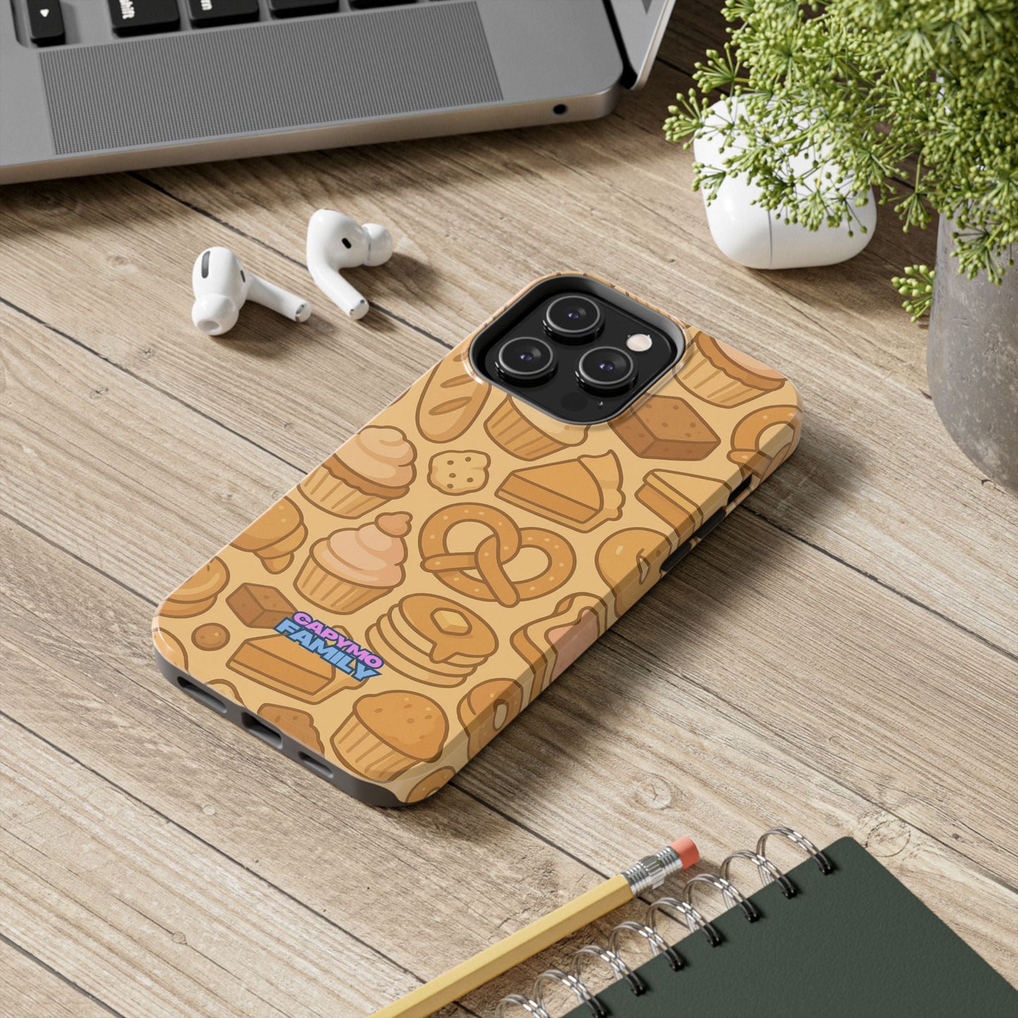 Capymo Family Kawaii Dessert Phone Case – Cute Aesthetic iPhone Cover with Pastry & Sweets Pattern - Capymo Family