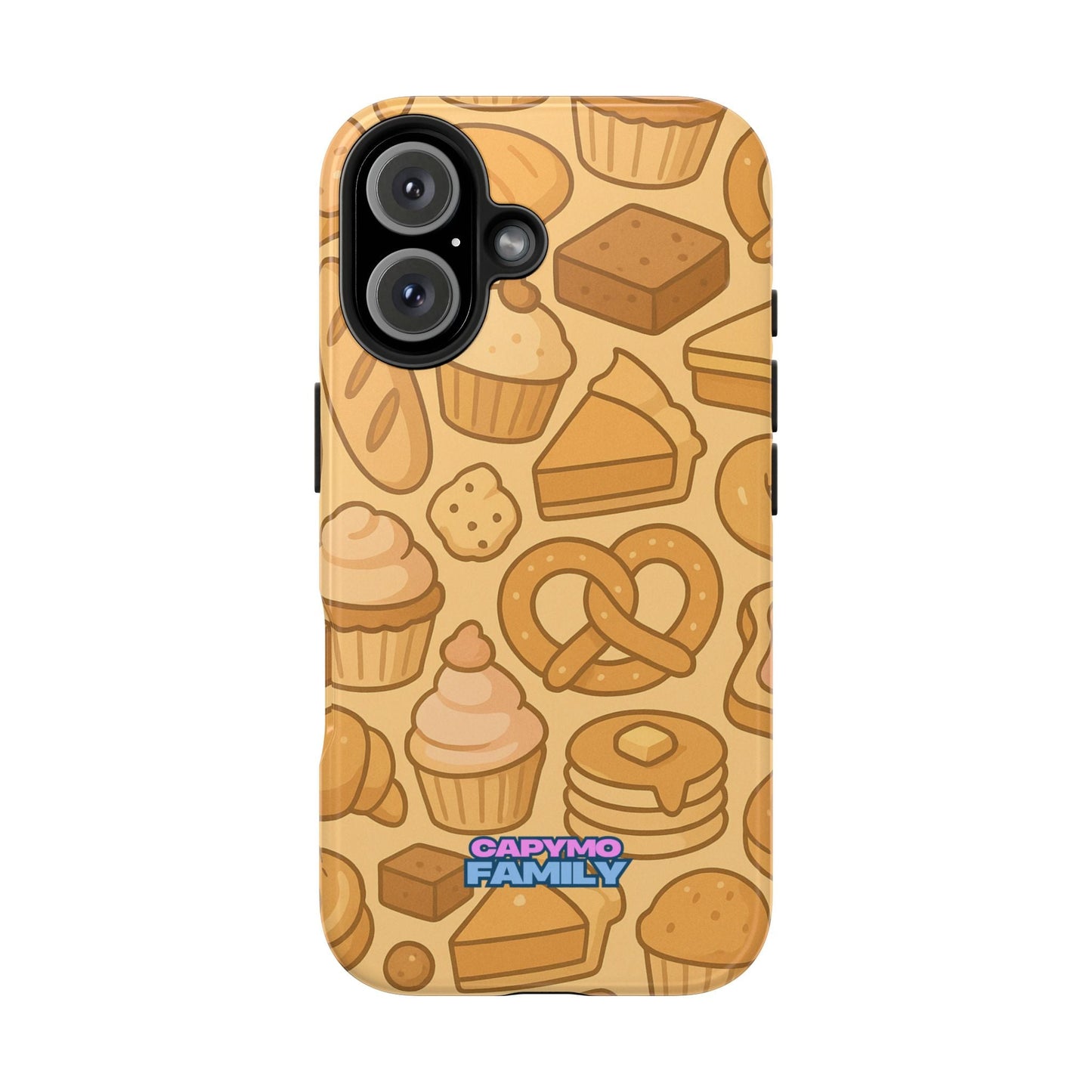 Capymo Family Kawaii Dessert Phone Case – Cute Aesthetic iPhone Cover with Pastry & Sweets Pattern - Capymo Family