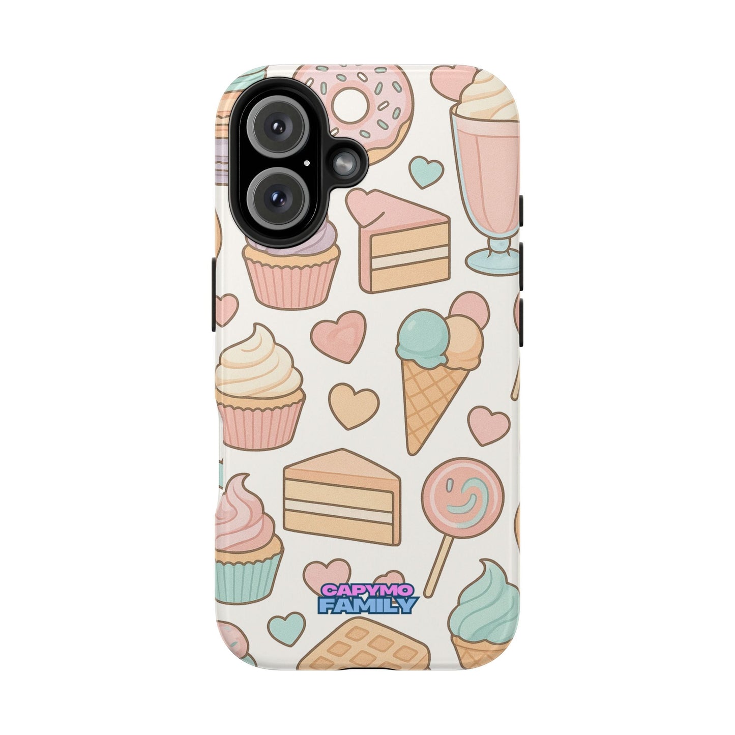 Capymo Family Kawaii Dessert Phone Case – “Sweet Tooth Collection” Ice Cream, Cake, and Candy Cute Pastel Design - Capymo Family