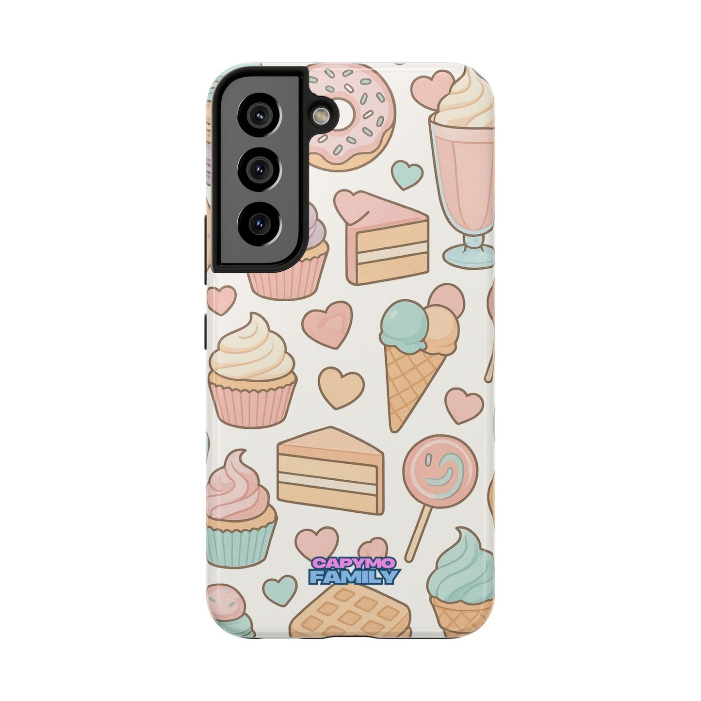 Capymo Family Kawaii Dessert Phone Case – “Sweet Tooth Collection” Ice Cream, Cake, and Candy Cute Pastel Design - Capymo Family
