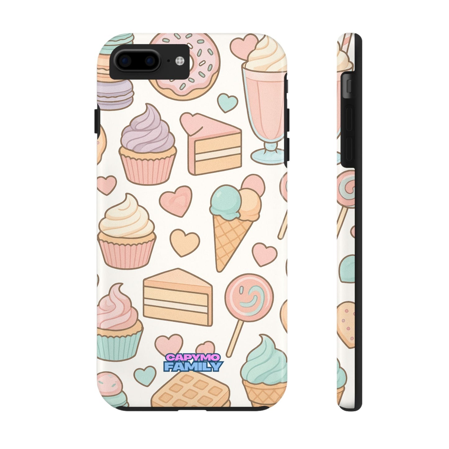 Capymo Family Kawaii Dessert Phone Case – “Sweet Tooth Collection” Ice Cream, Cake, and Candy Cute Pastel Design - Capymo Family