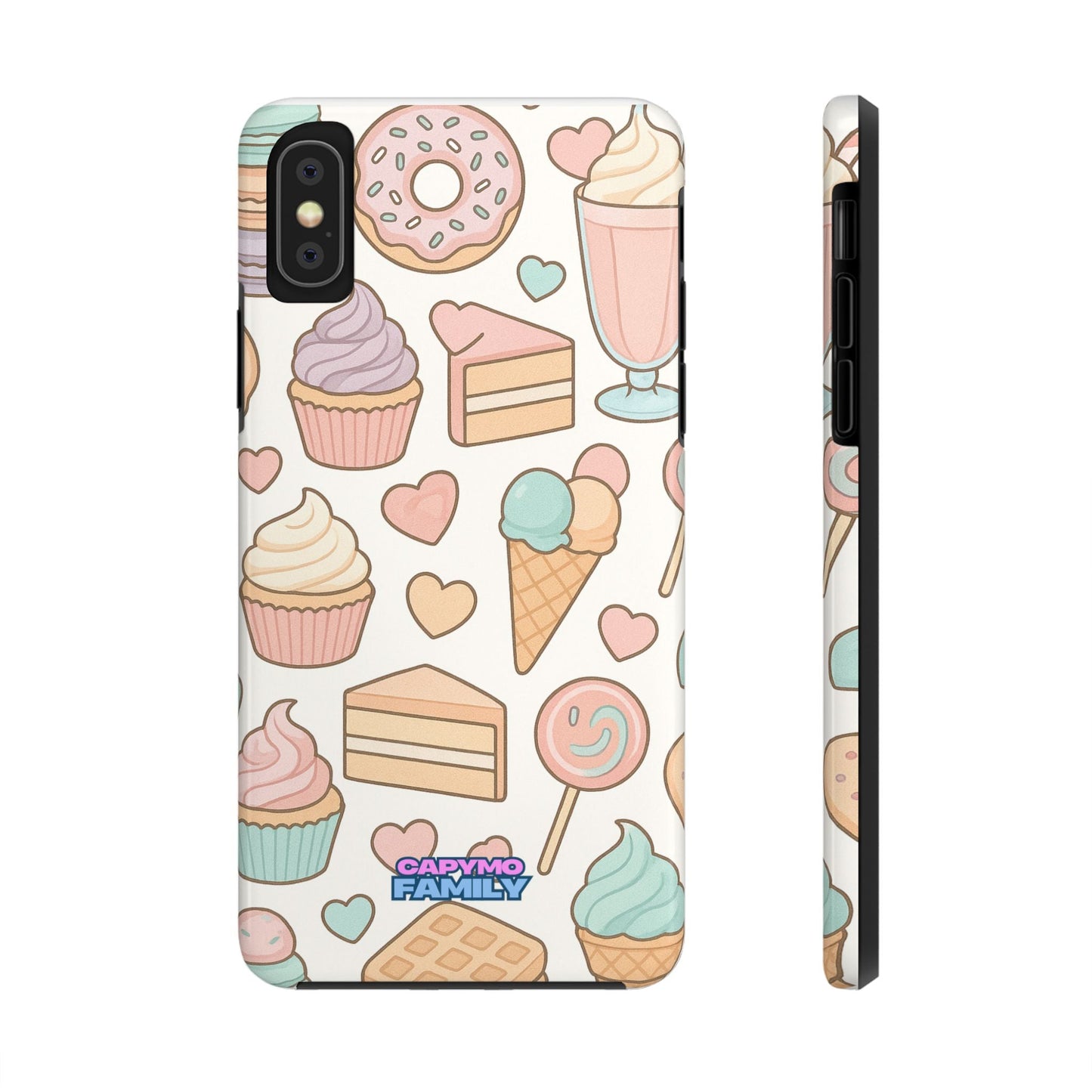 Capymo Family Kawaii Dessert Phone Case – “Sweet Tooth Collection” Ice Cream, Cake, and Candy Cute Pastel Design - Capymo Family