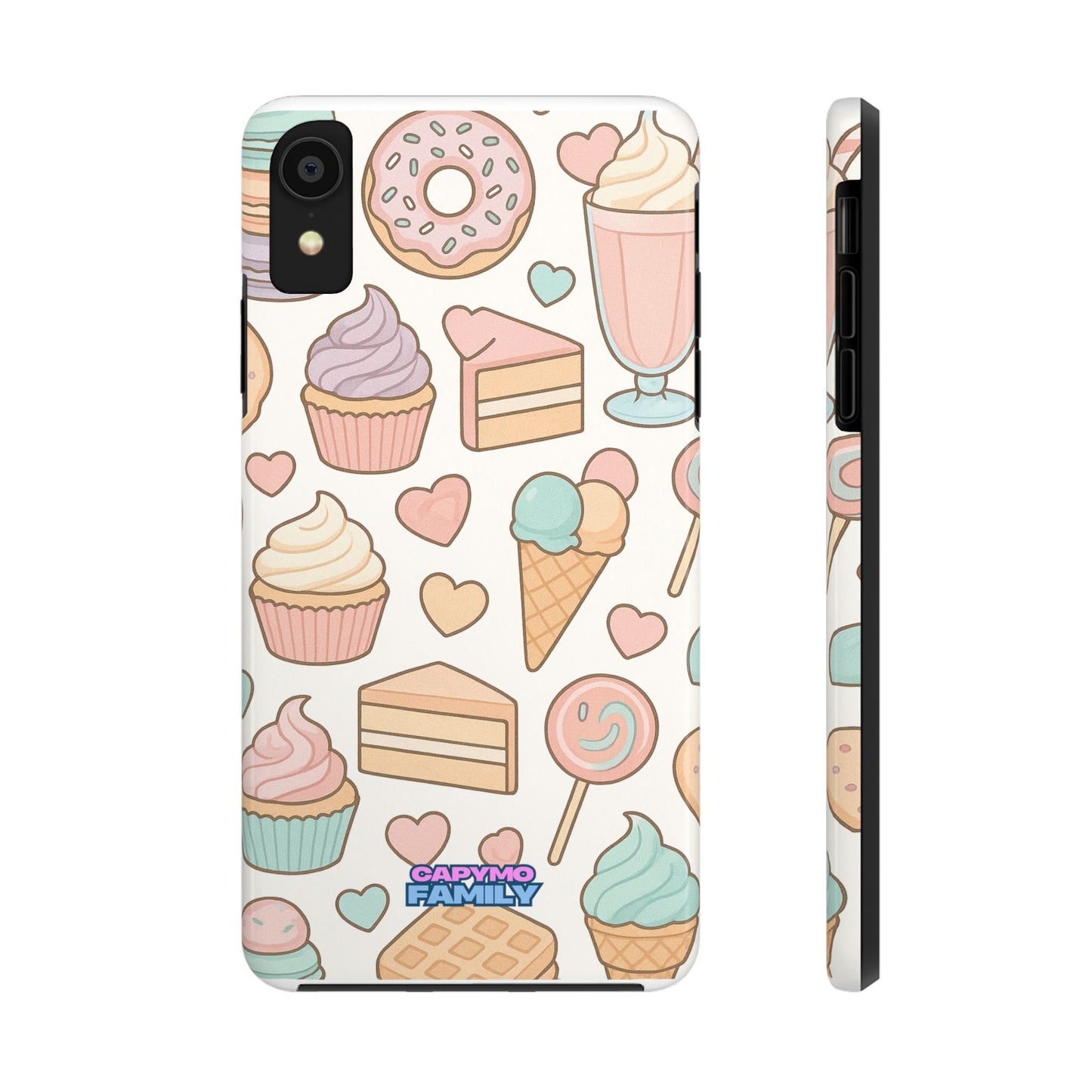 Capymo Family Kawaii Dessert Phone Case – “Sweet Tooth Collection” Ice Cream, Cake, and Candy Cute Pastel Design - Capymo Family