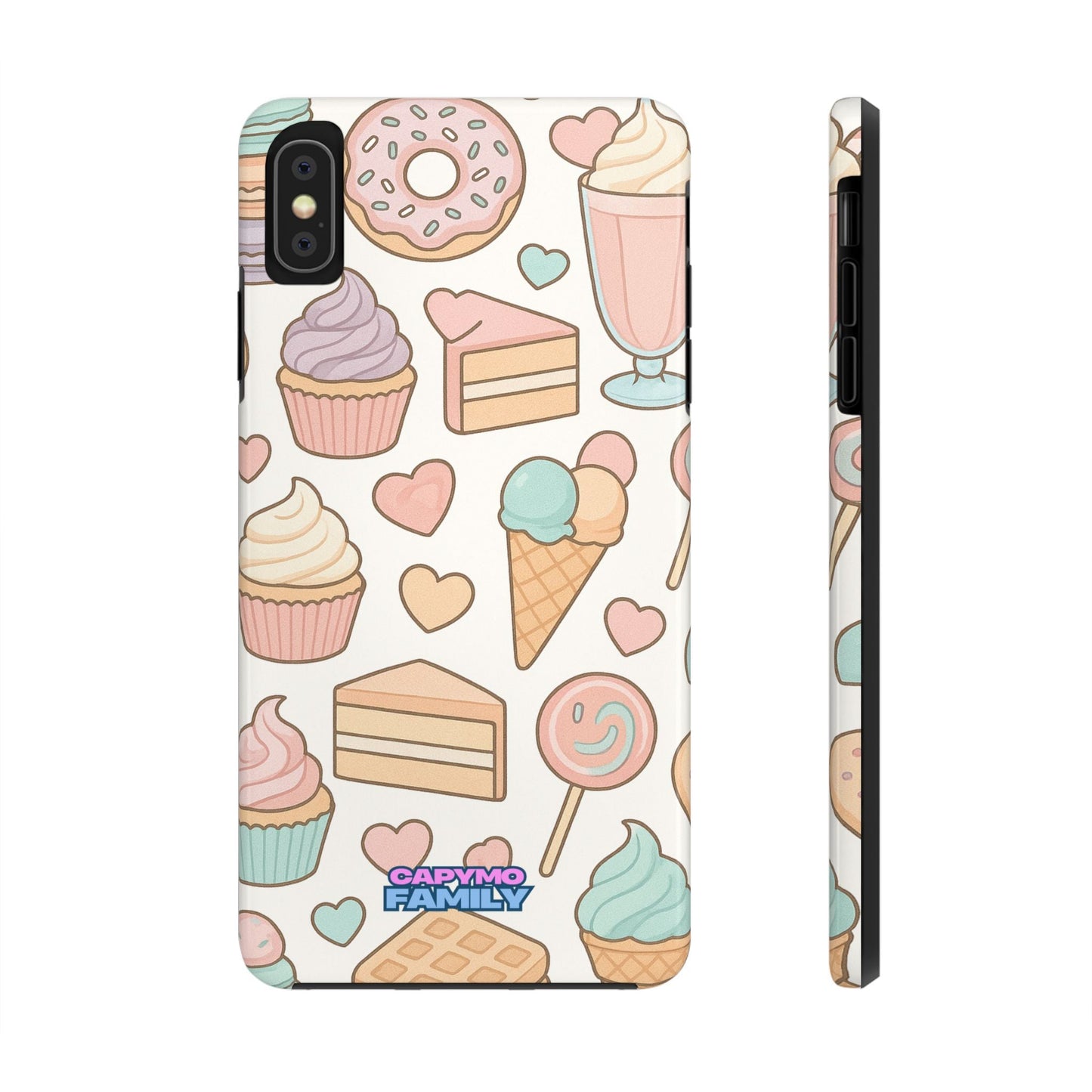 Capymo Family Kawaii Dessert Phone Case – “Sweet Tooth Collection” Ice Cream, Cake, and Candy Cute Pastel Design - Capymo Family