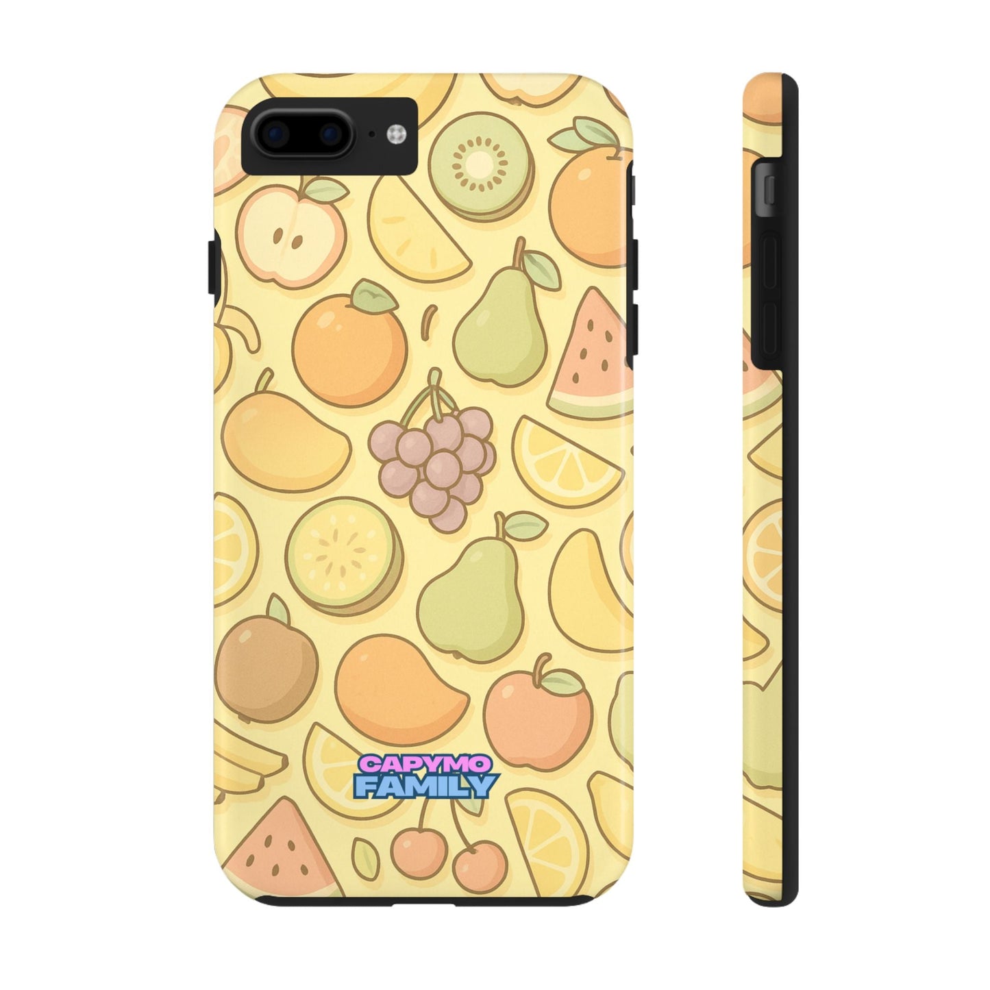 Capymo Family Kawaii Fruit Phone Case – Cute Aesthetic iPhone Cover with Citrus & Summer Vibes - Capymo Family