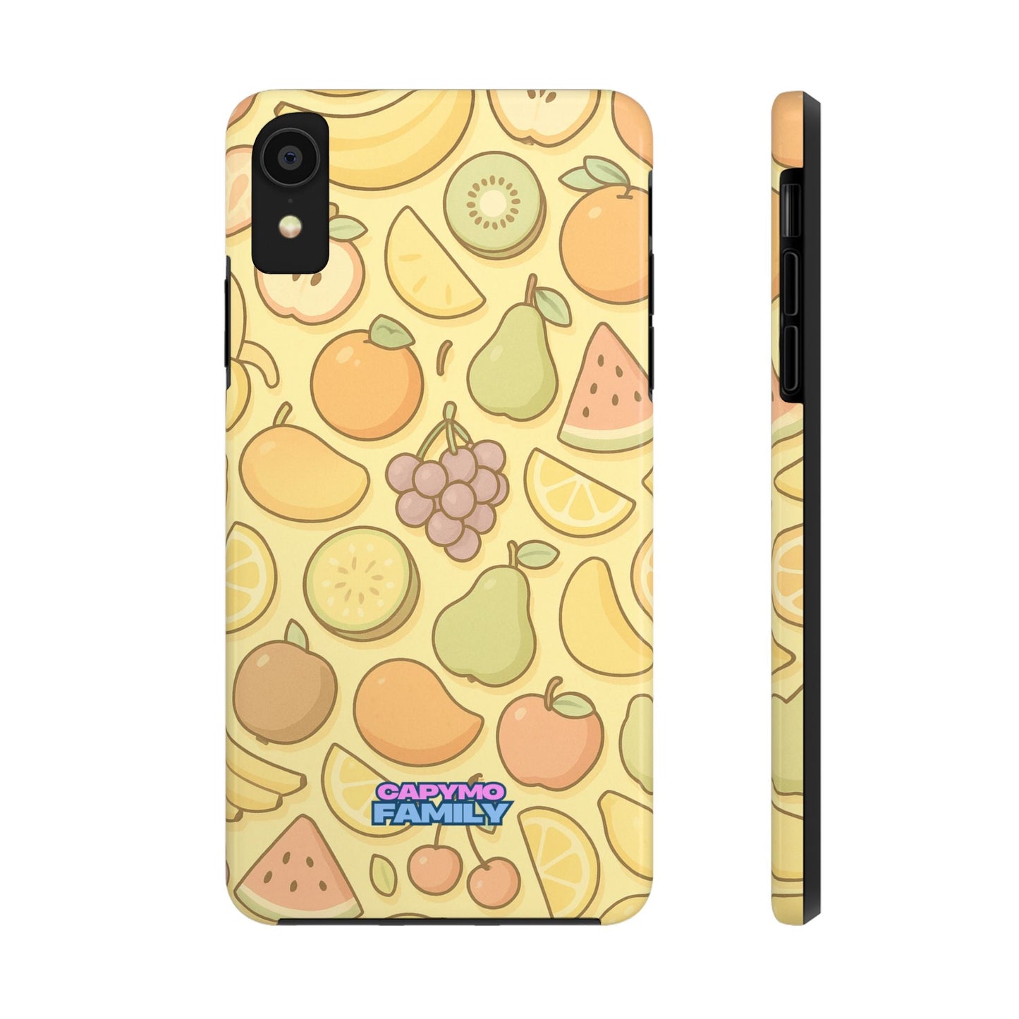 Capymo Family Kawaii Fruit Phone Case – Cute Aesthetic iPhone Cover with Citrus & Summer Vibes - Capymo Family