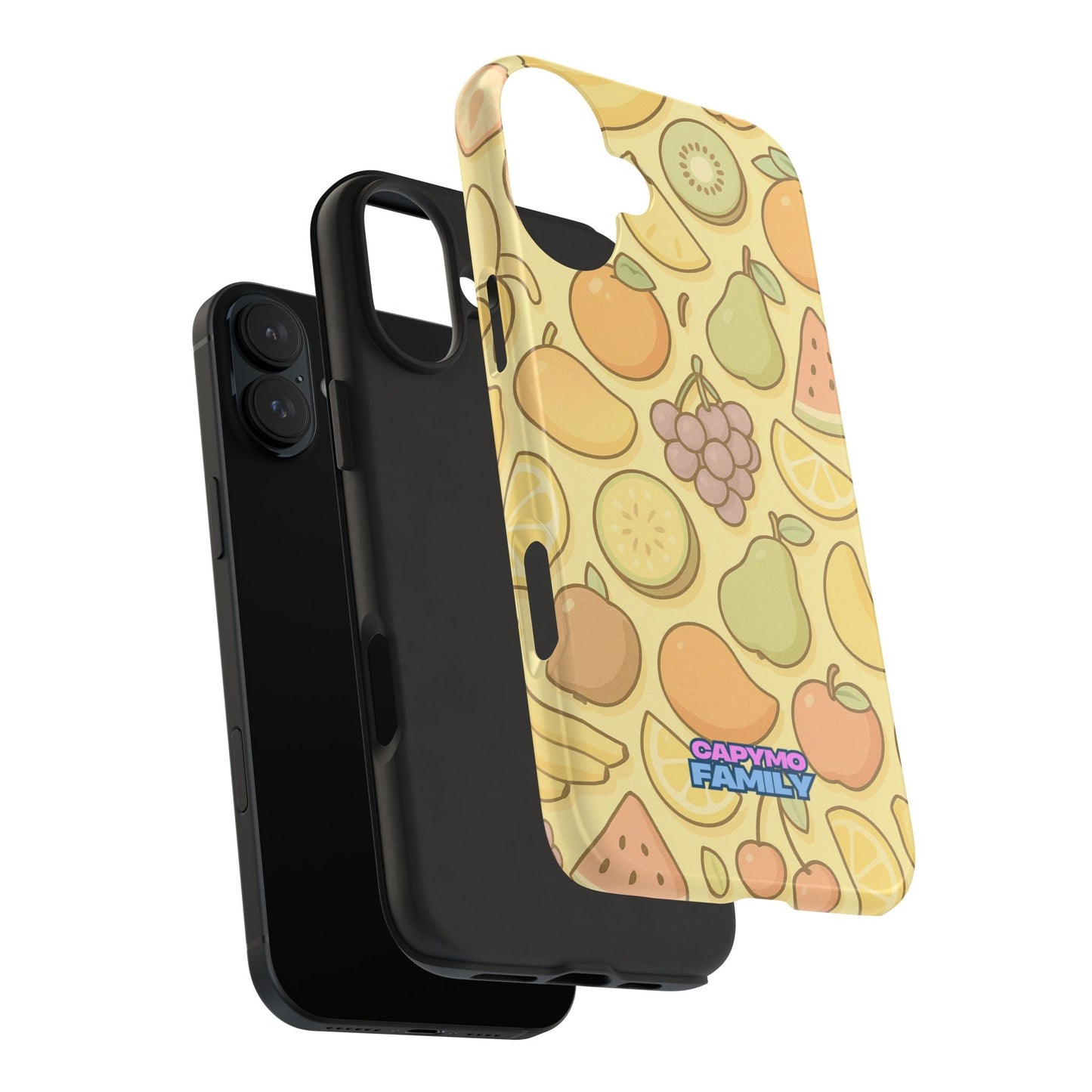 Capymo Family Kawaii Fruit Phone Case – Cute Aesthetic iPhone Cover with Citrus & Summer Vibes - Capymo Family
