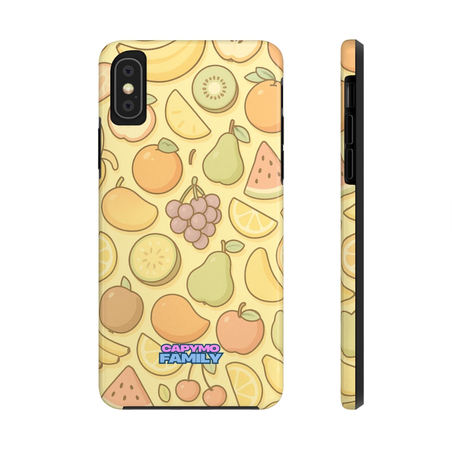 Capymo Family Kawaii Fruit Phone Case – Cute Aesthetic iPhone Cover with Citrus & Summer Vibes - Capymo Family