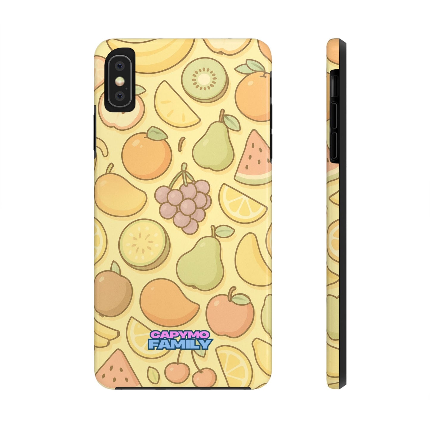 Capymo Family Kawaii Fruit Phone Case – Cute Aesthetic iPhone Cover with Citrus & Summer Vibes - Capymo Family
