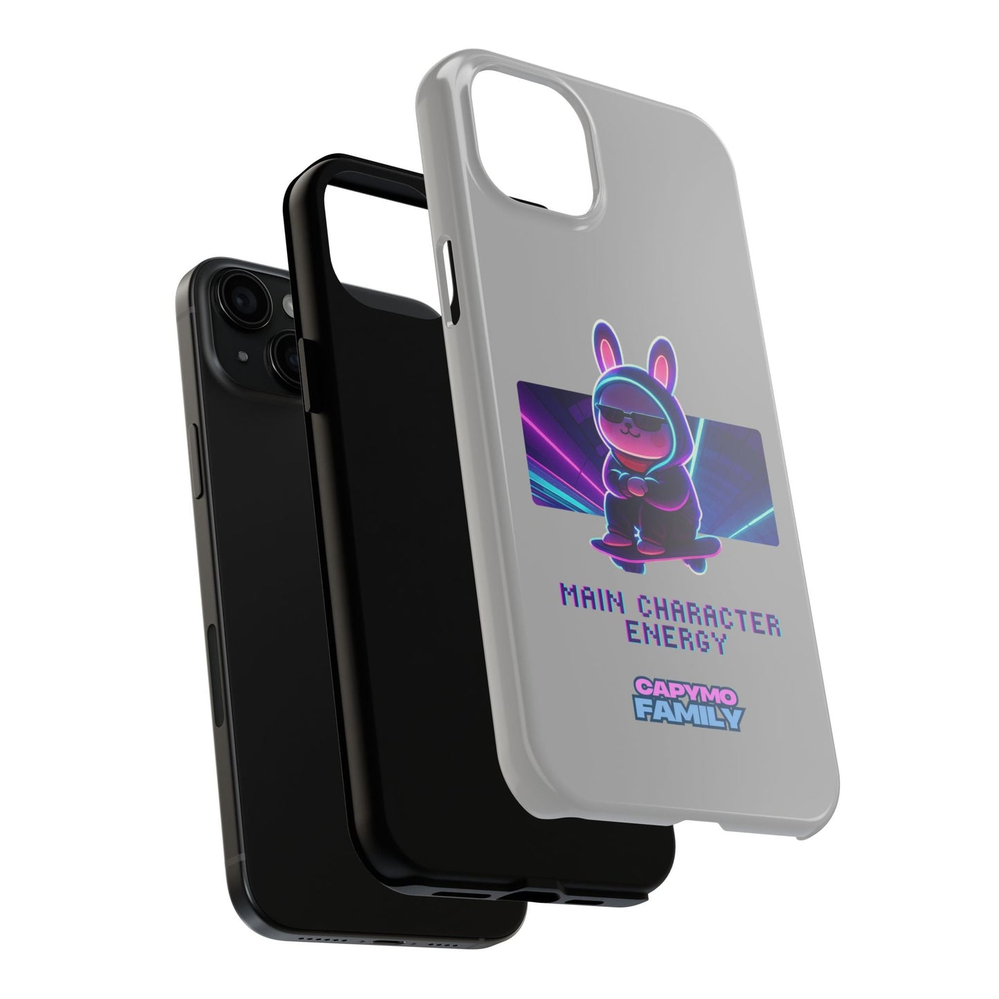 Capymo Family “Main Character Energy” Phone Case – Cyber Bunny Toto Aesthetic Cover - Capymo Family