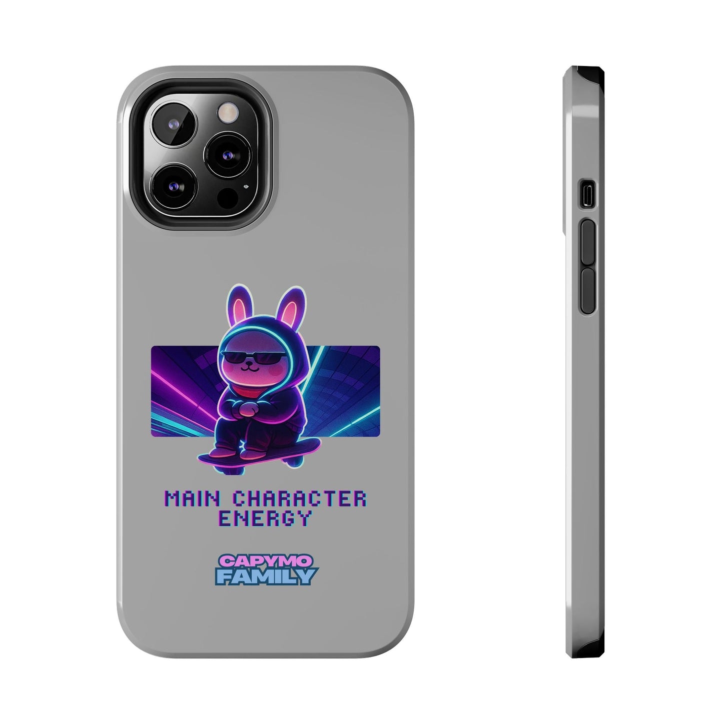Capymo Family “Main Character Energy” Phone Case – Cyber Bunny Toto Aesthetic Cover - Capymo Family