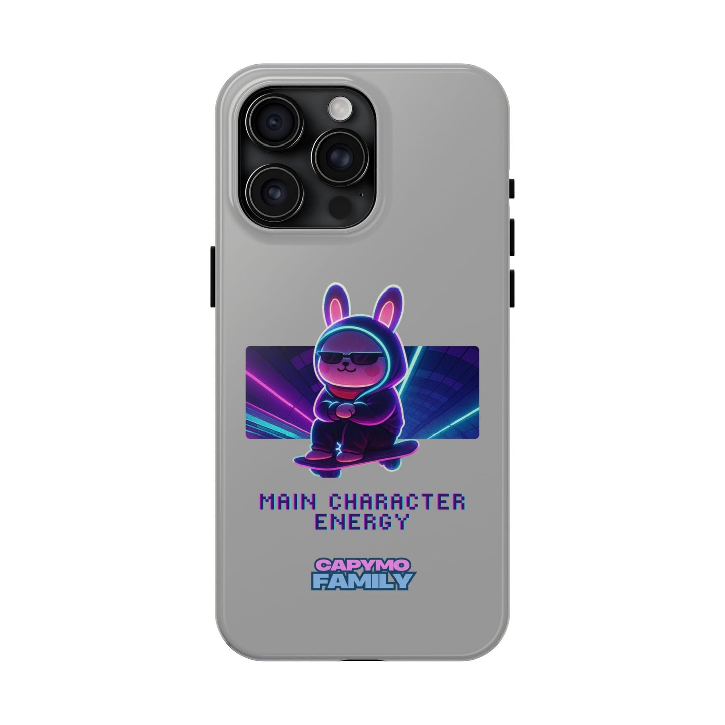 Capymo Family “Main Character Energy” Phone Case – Cyber Bunny Toto Aesthetic Cover - Capymo Family