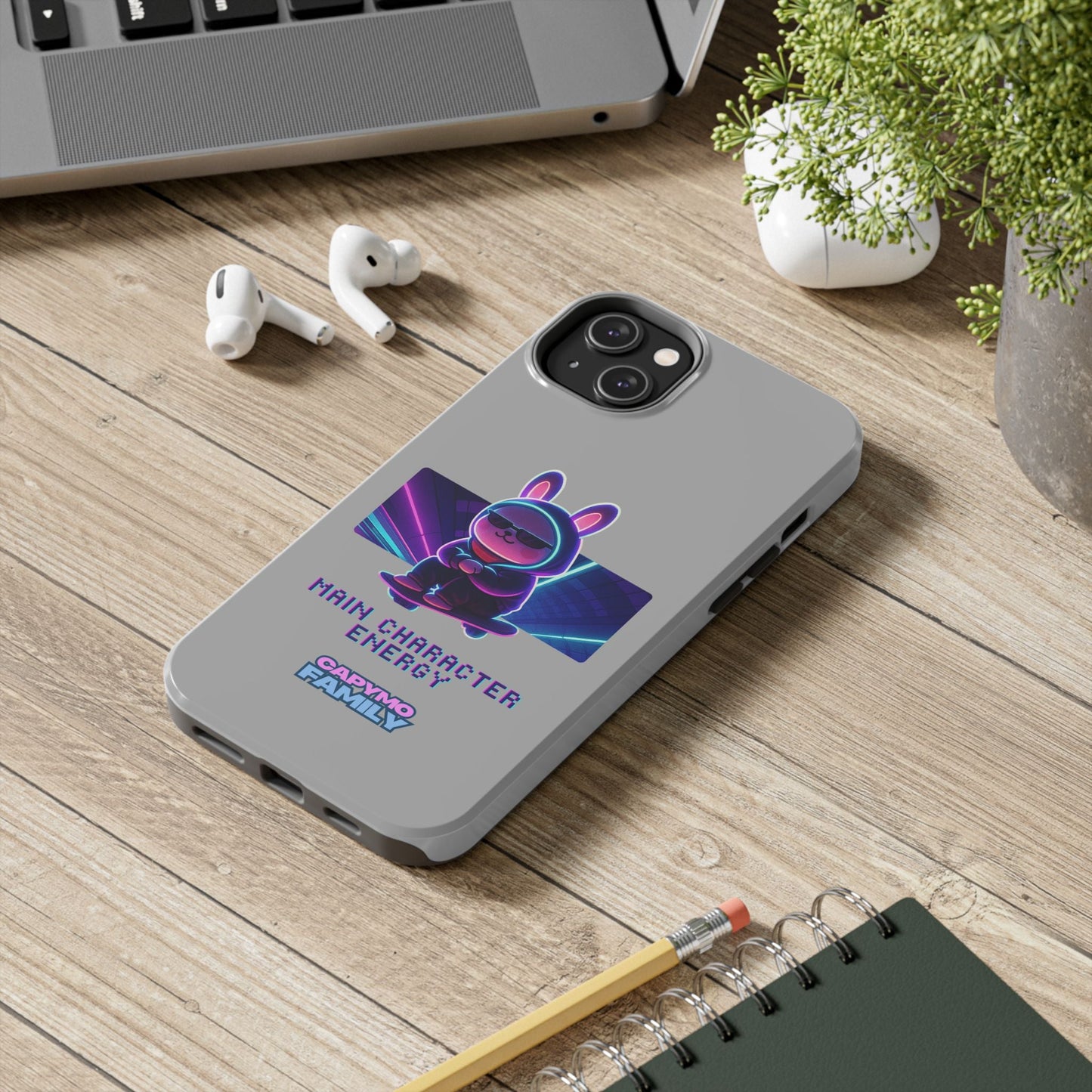Capymo Family “Main Character Energy” Phone Case – Cyber Bunny Toto Aesthetic Cover - Capymo Family