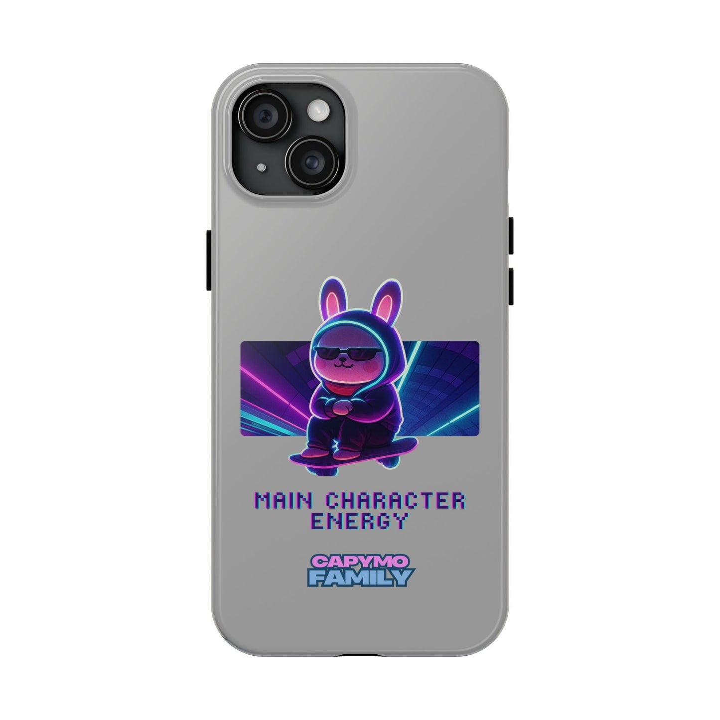 Capymo Family “Main Character Energy” Phone Case – Cyber Bunny Toto Aesthetic Cover - Capymo Family