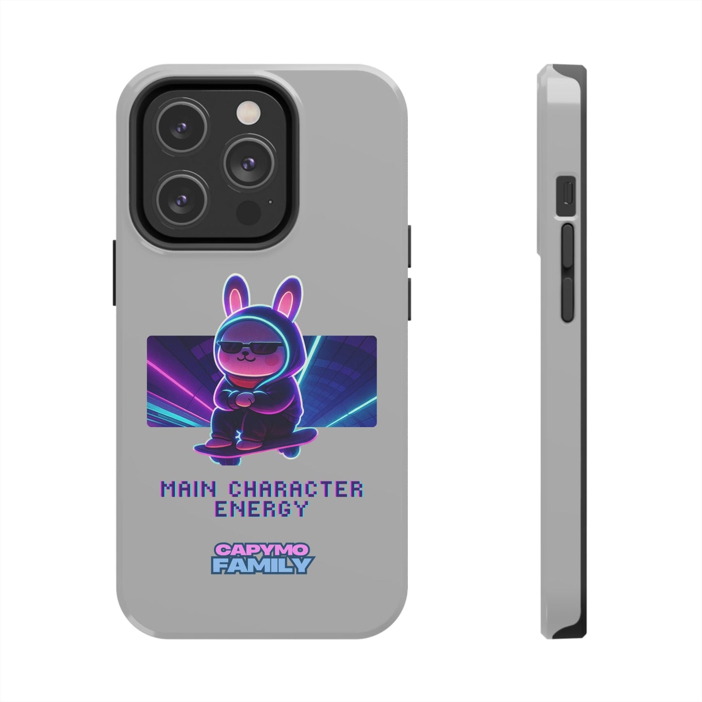 Capymo Family “Main Character Energy” Phone Case – Cyber Bunny Toto Aesthetic Cover - Capymo Family