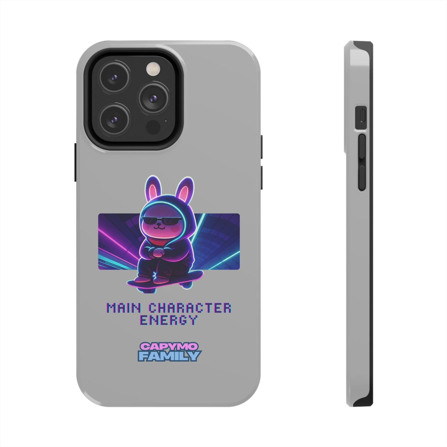 Capymo Family “Main Character Energy” Phone Case – Cyber Bunny Toto Aesthetic Cover - Capymo Family