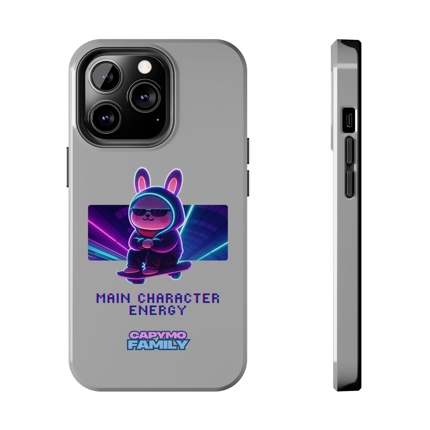 Capymo Family “Main Character Energy” Phone Case – Cyber Bunny Toto Aesthetic Cover - Capymo Family