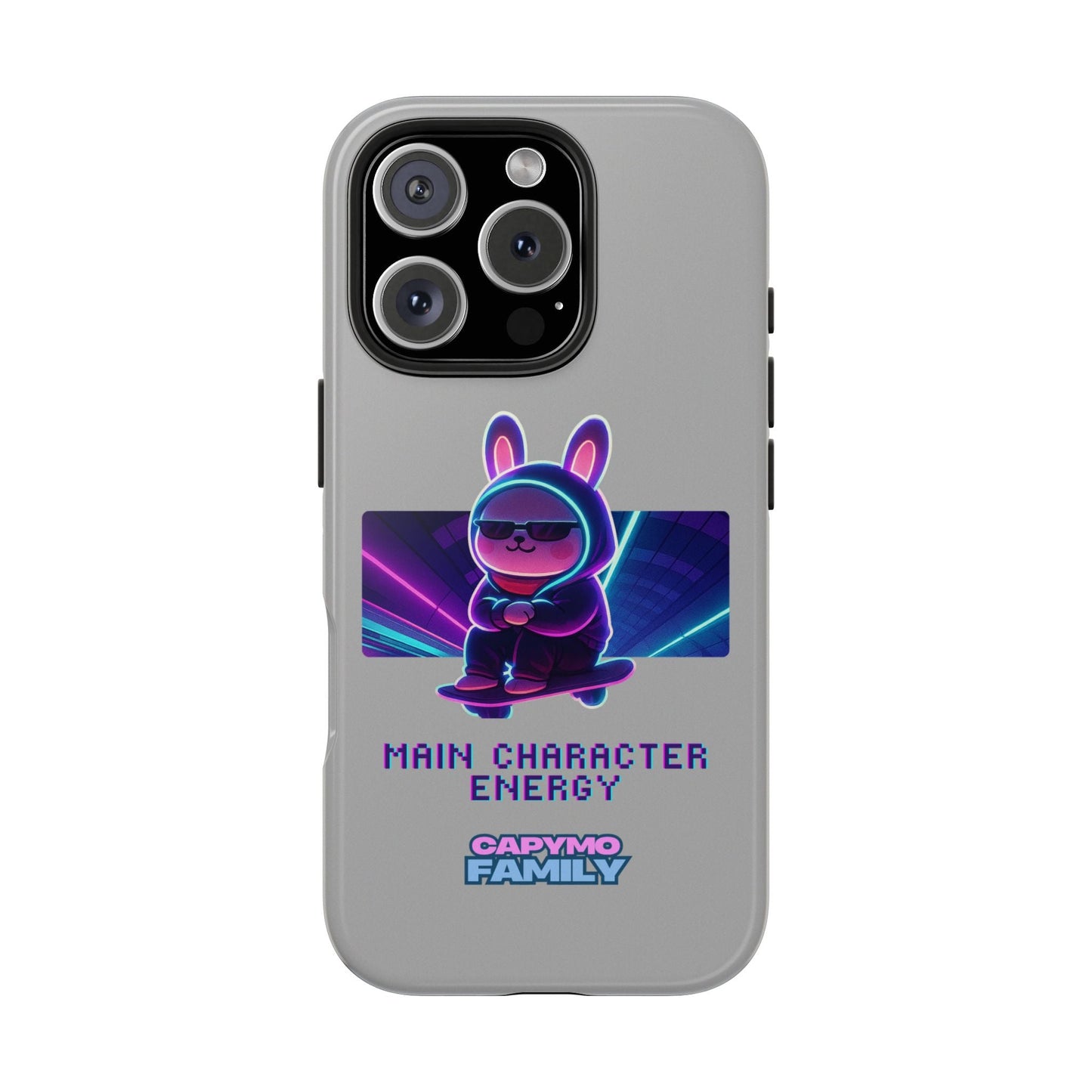 Capymo Family “Main Character Energy” Phone Case – Cyber Bunny Toto Aesthetic Cover - Capymo Family