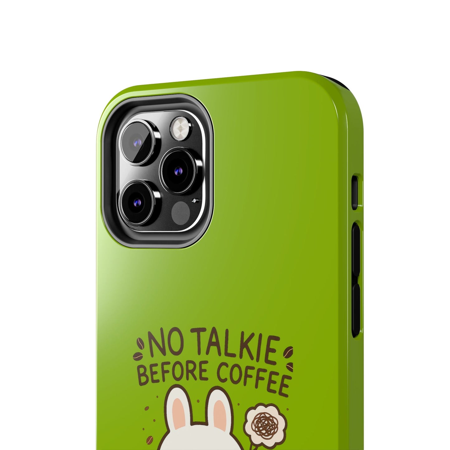 Capymo Family “No Talkie Before Coffee” Phone Case – Grumpy Bunny Morning Mood - Capymo Family