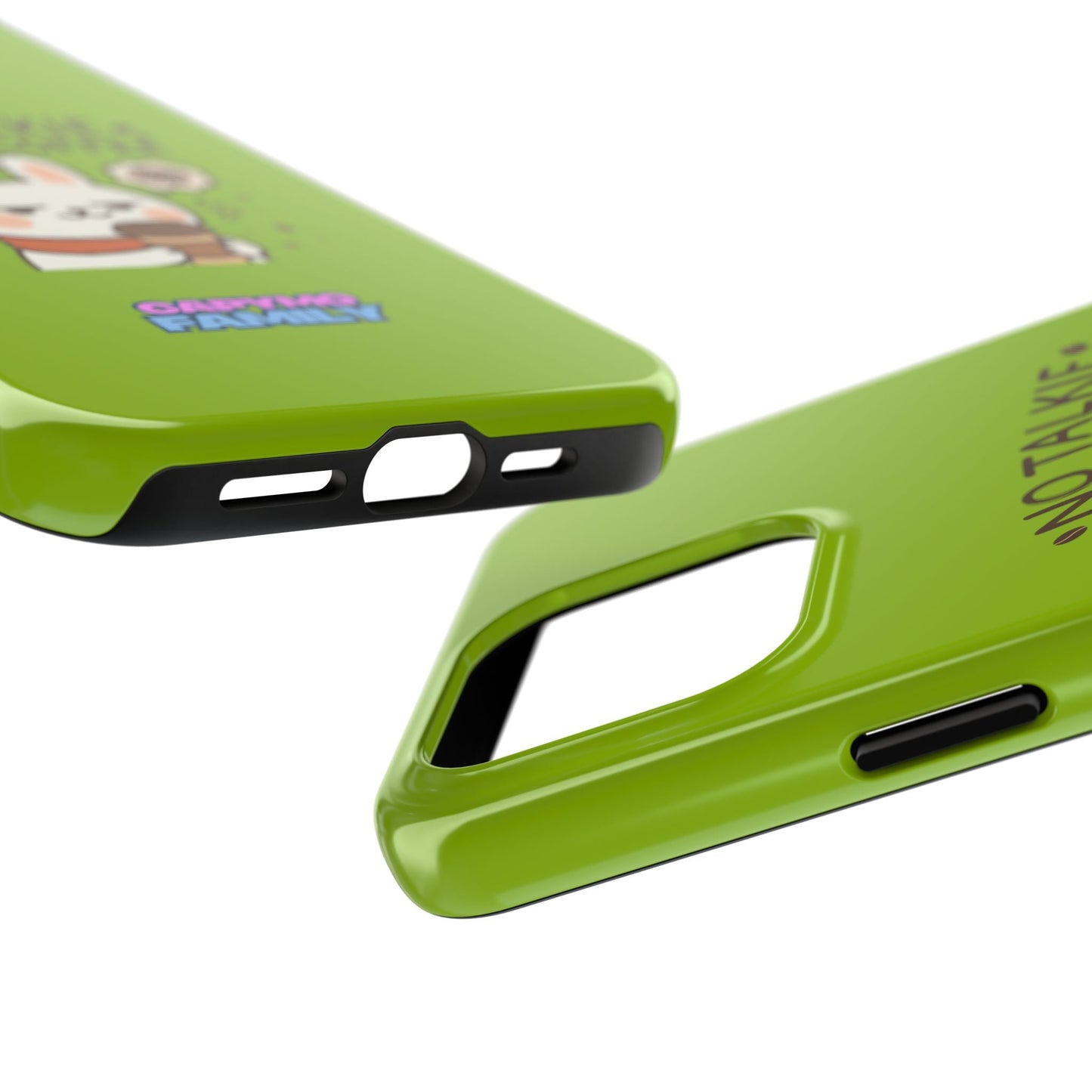 Capymo Family “No Talkie Before Coffee” Phone Case – Grumpy Bunny Morning Mood - Capymo Family