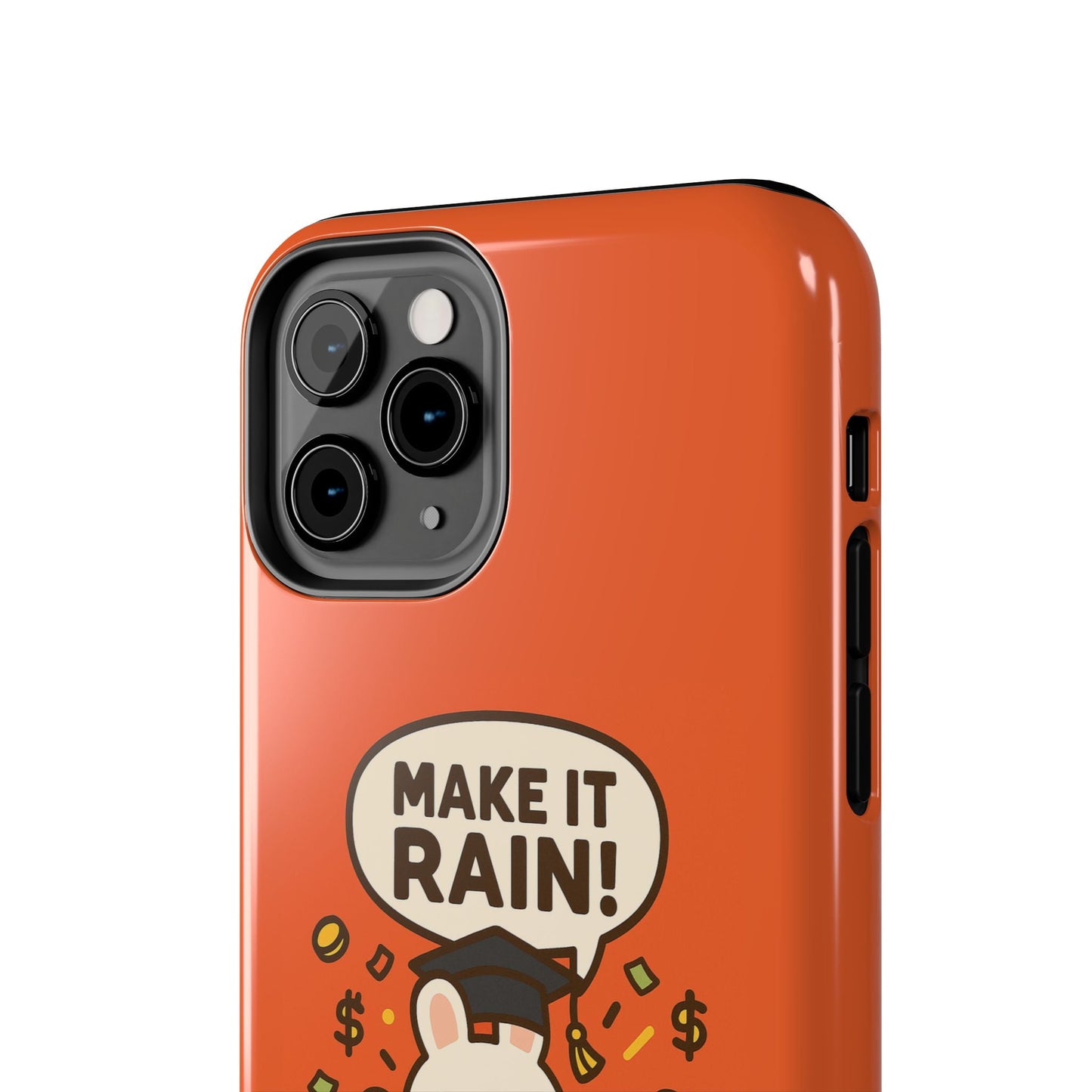 Capymo Family Playful Cute Cartoon Bunny Tough Phone Case –"Make It Rain" Bunny "Toto" Phone Case - Capymo Family